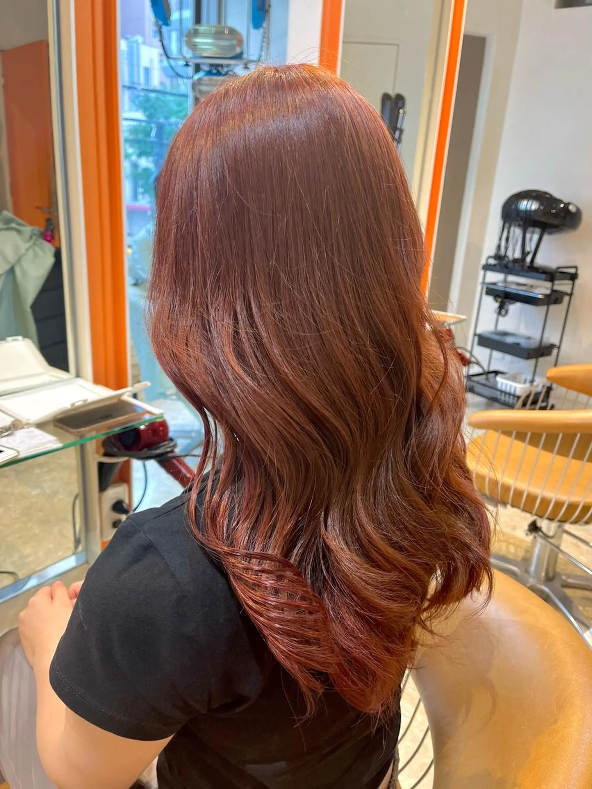 セミロング カラー うしだ かおるのヘアスタイル