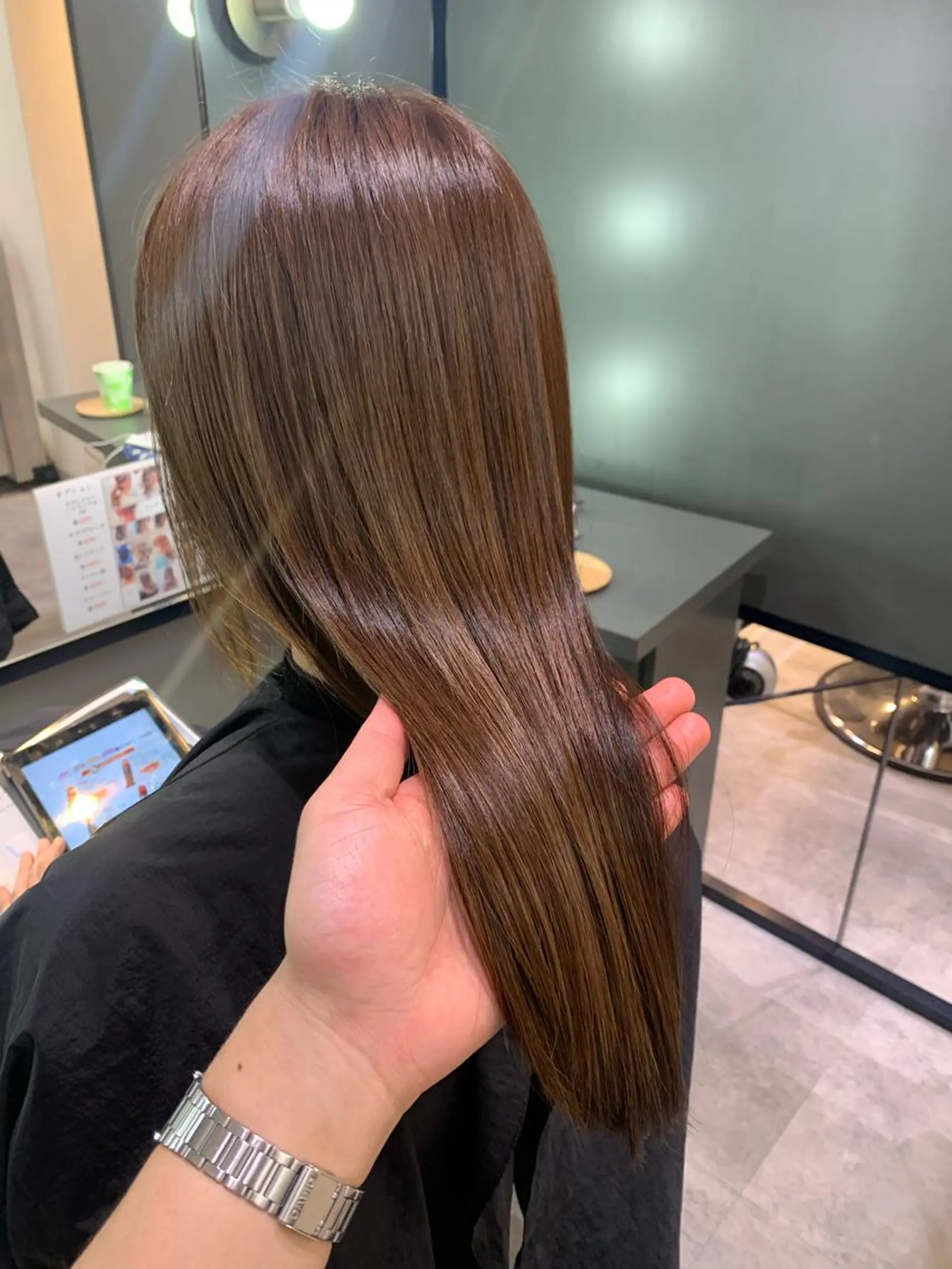 ロング カット ヘアカラー トリートメント 酸性ストレート/ブリ ーチなし/中村 匠のヘアスタイル