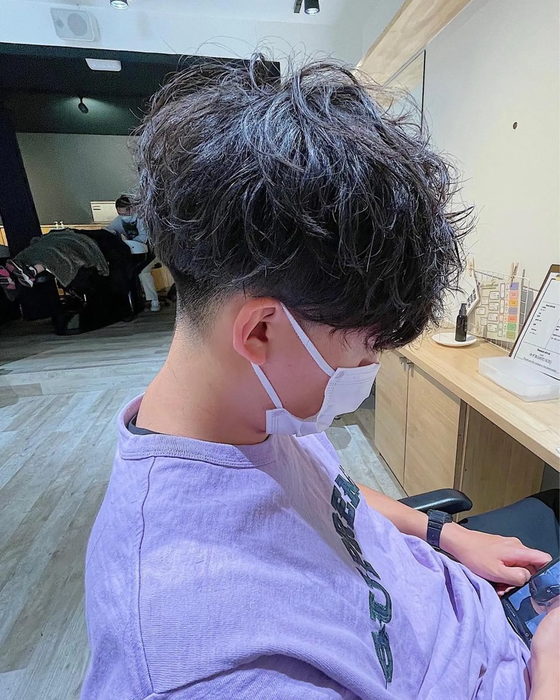 パーマ メンズ 升水 優太のヘアスタイル