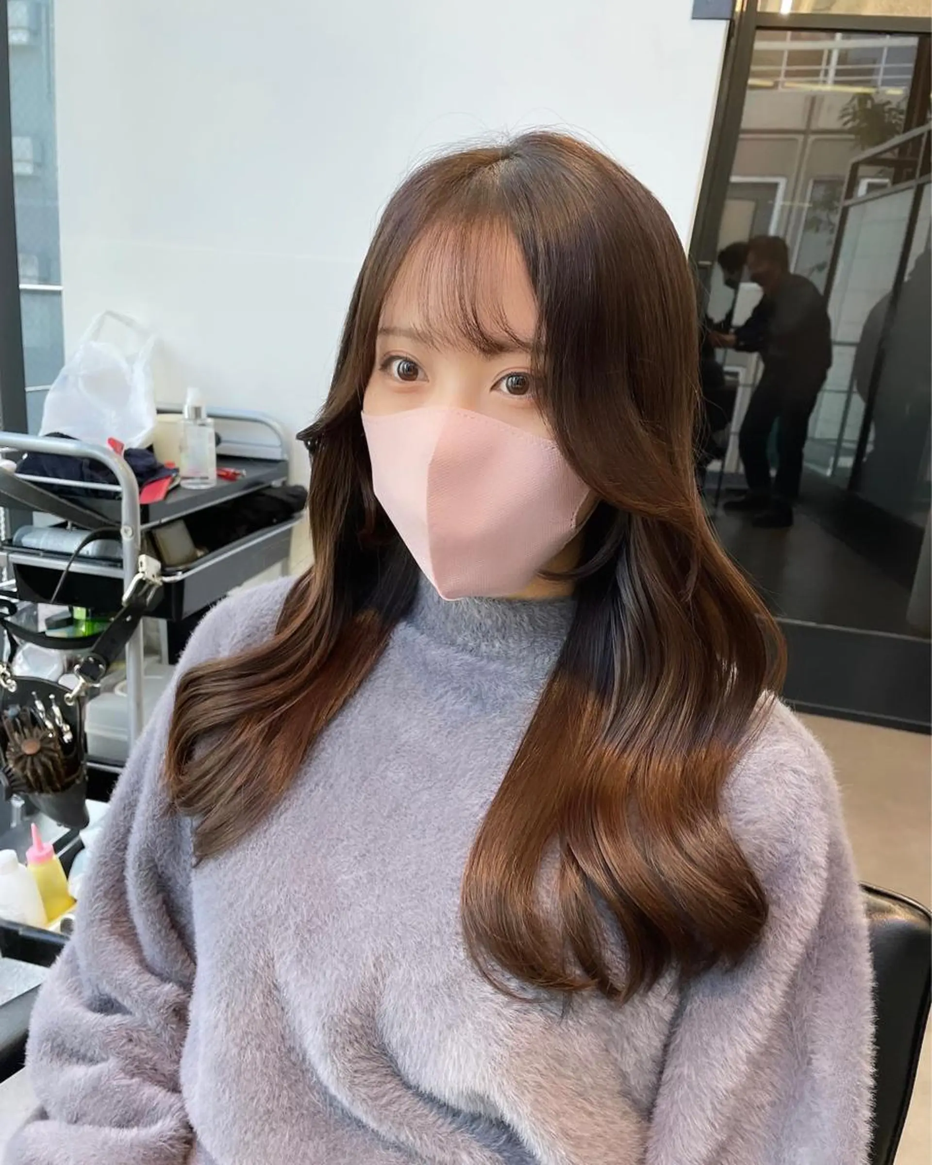 ミディアム カラー 韓国ヘア 店長NEGIのヘアスタイル