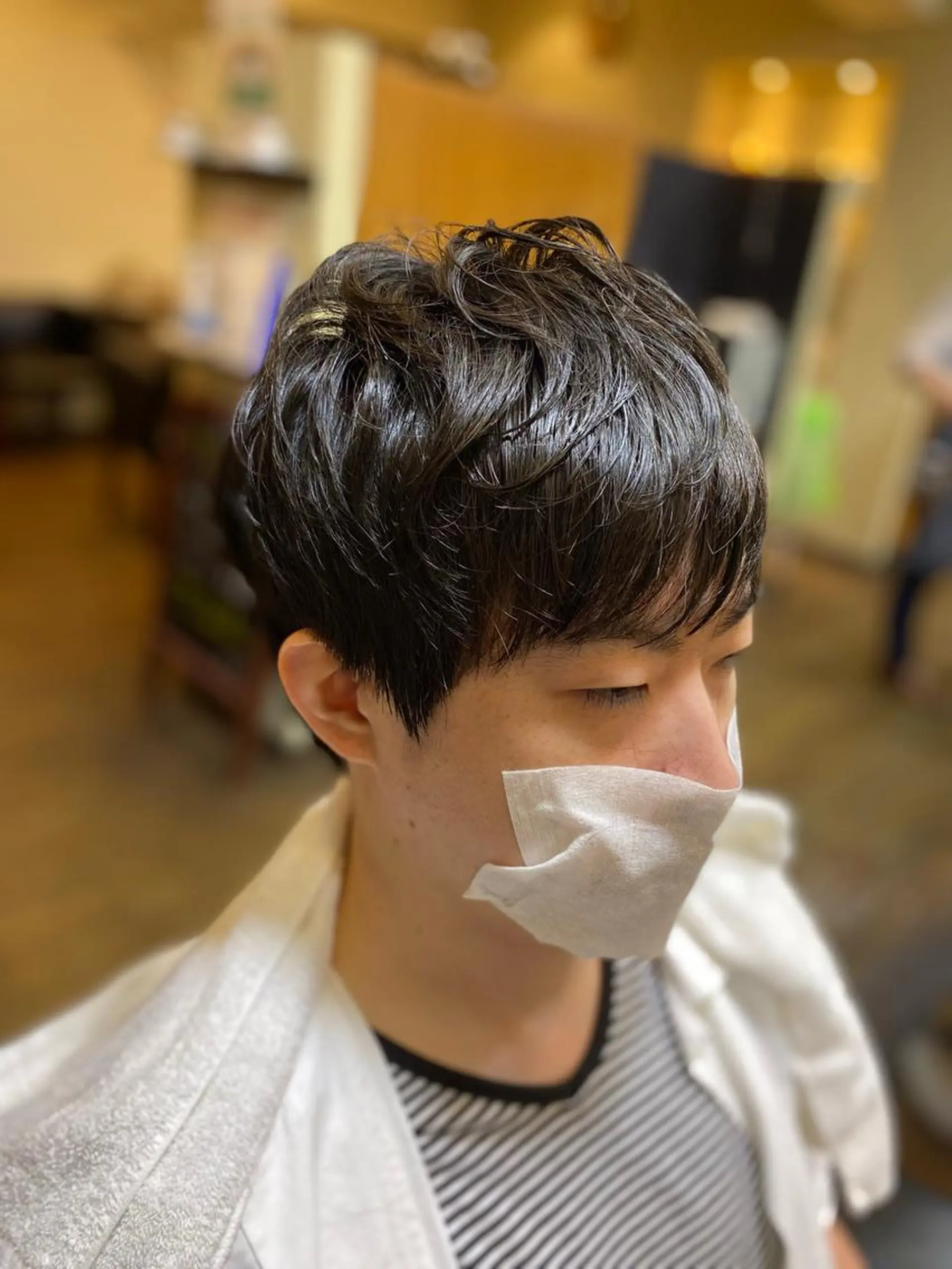 ショート パーマ メンズ ビジネス メンズパーマ カット パーマ メンズカット kimotoのヘアスタイル