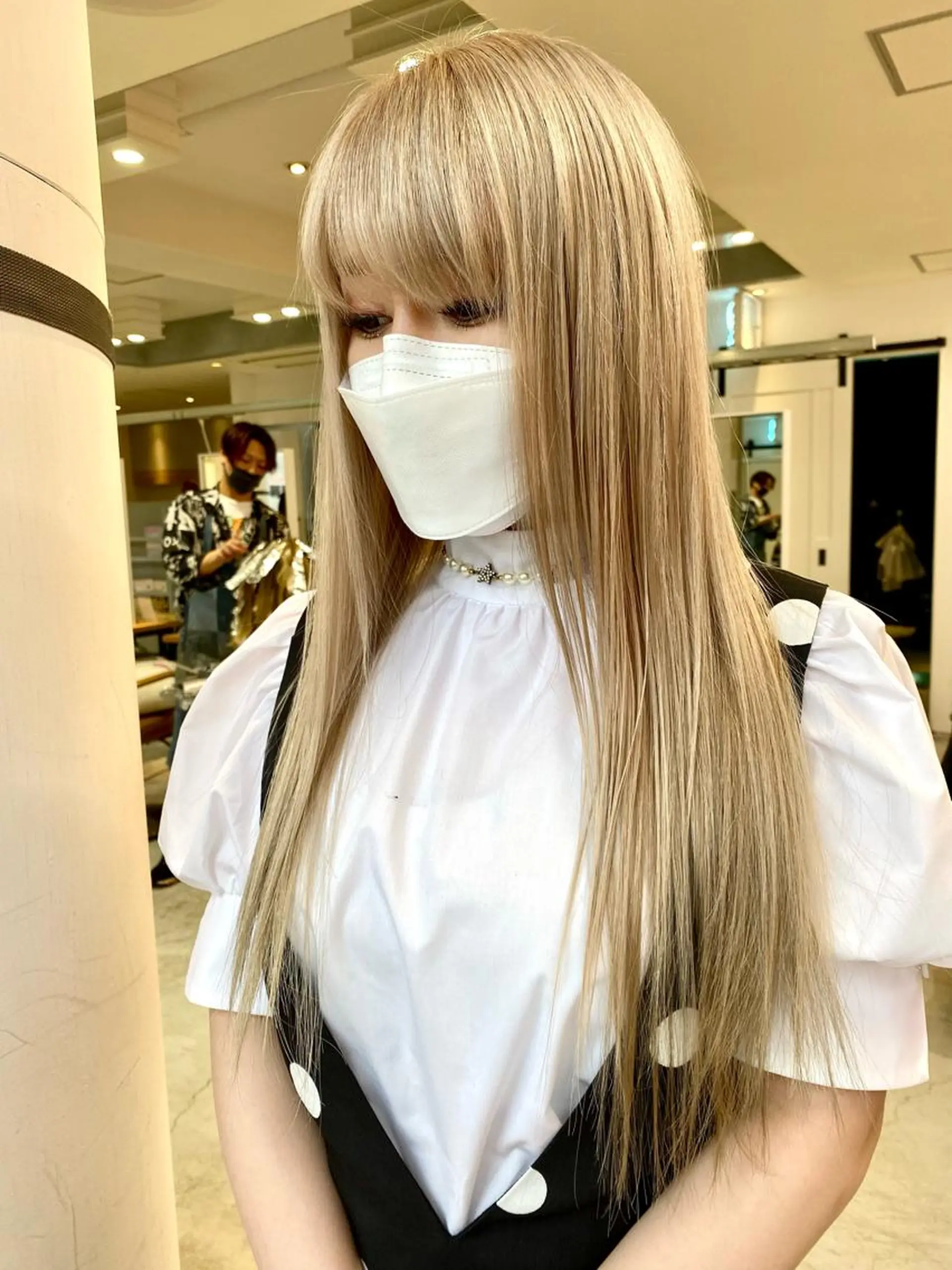 ロング カラー バレイヤージュ ブリーチ ケアブリーチ ダブルカラー ハイライトカラー welring hair salonのヘアスタイル