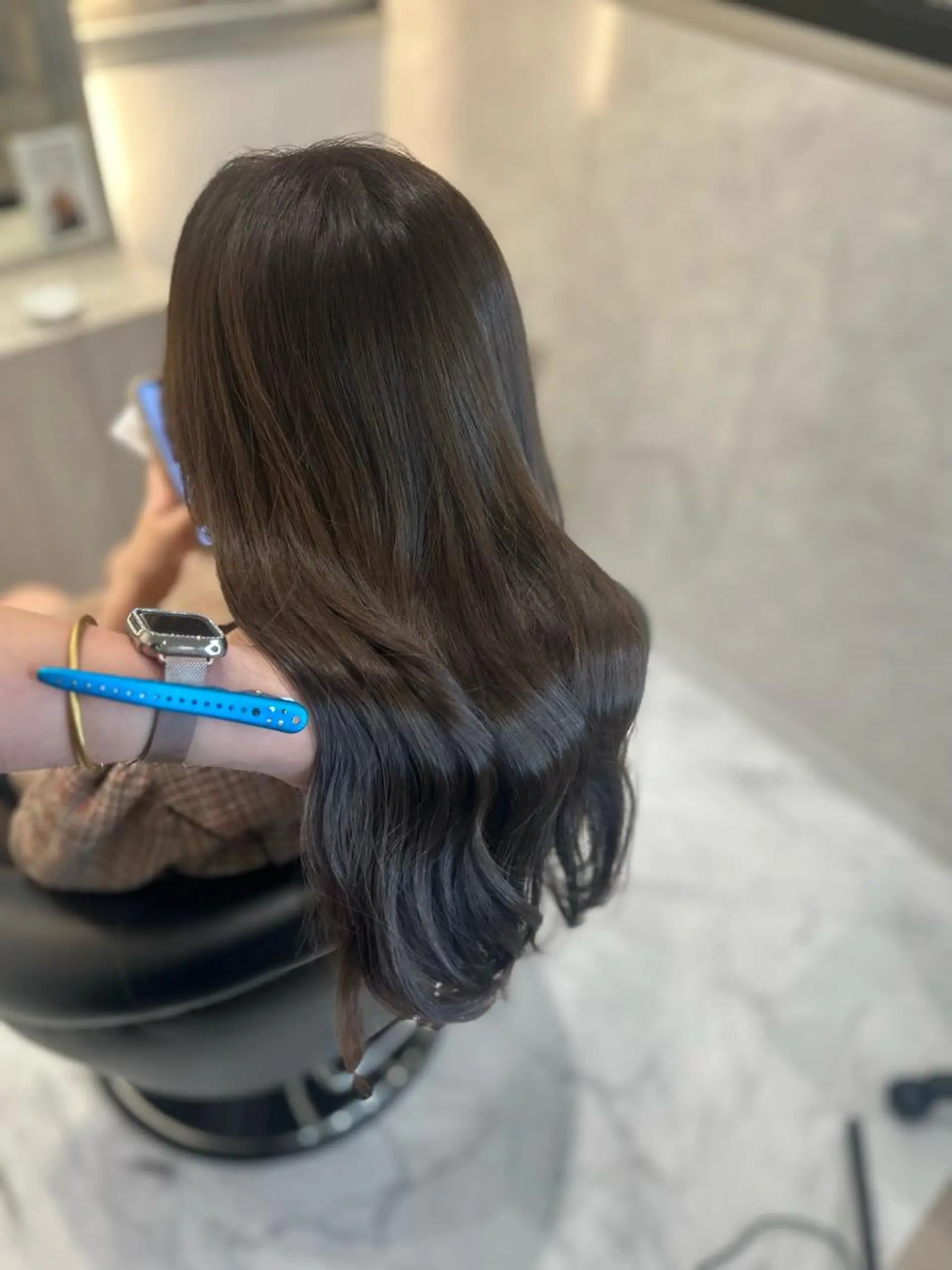 ロング カラー ヘアカラー トリートメント &chaLme   心斎橋所属・emi/髪質改善/ 韓国風/艶カラーのヘアスタイル