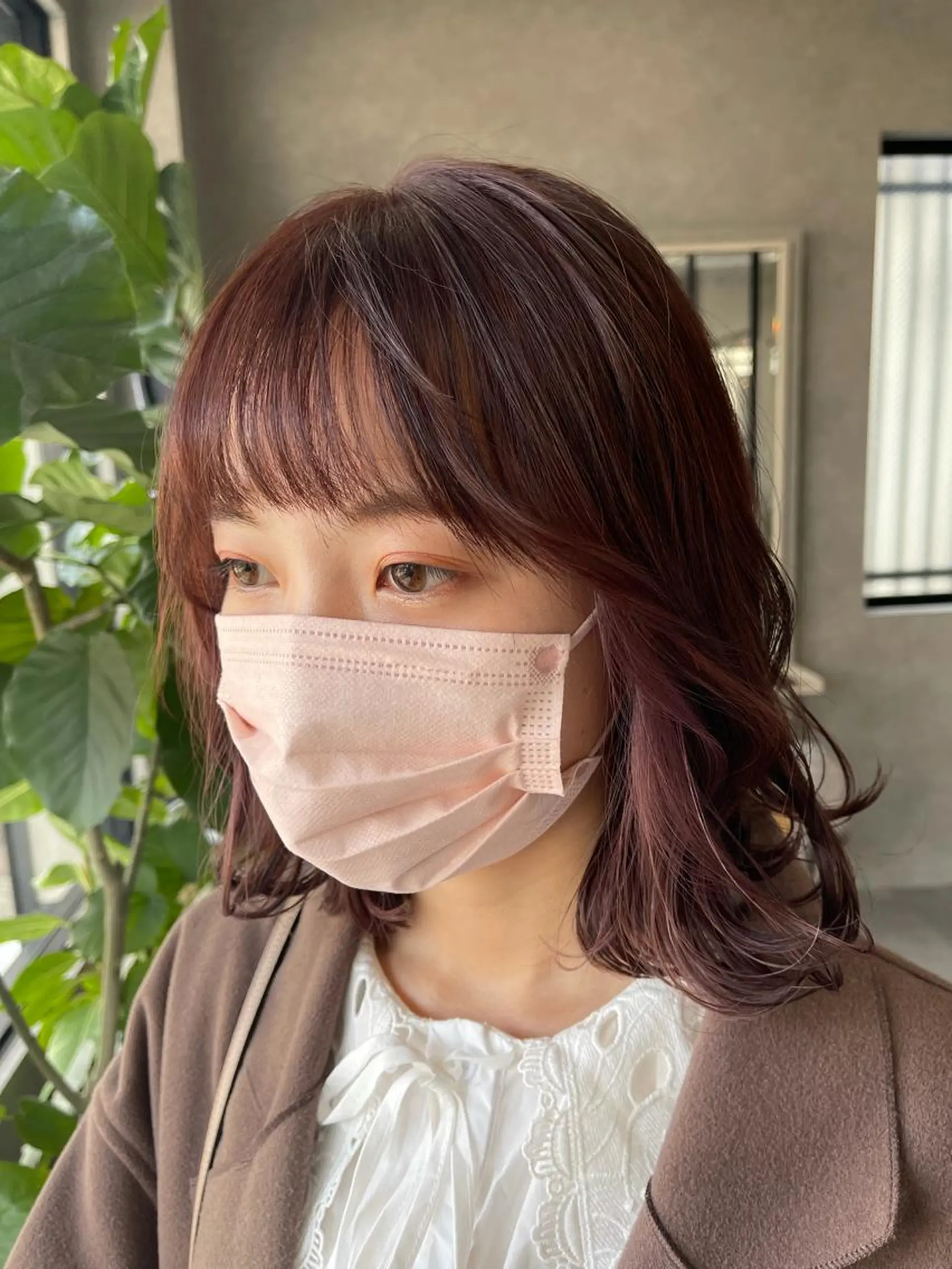 ミディアム カラー カット ヘアカラー トリートメント 一ノ瀬 暁のヘアスタイル