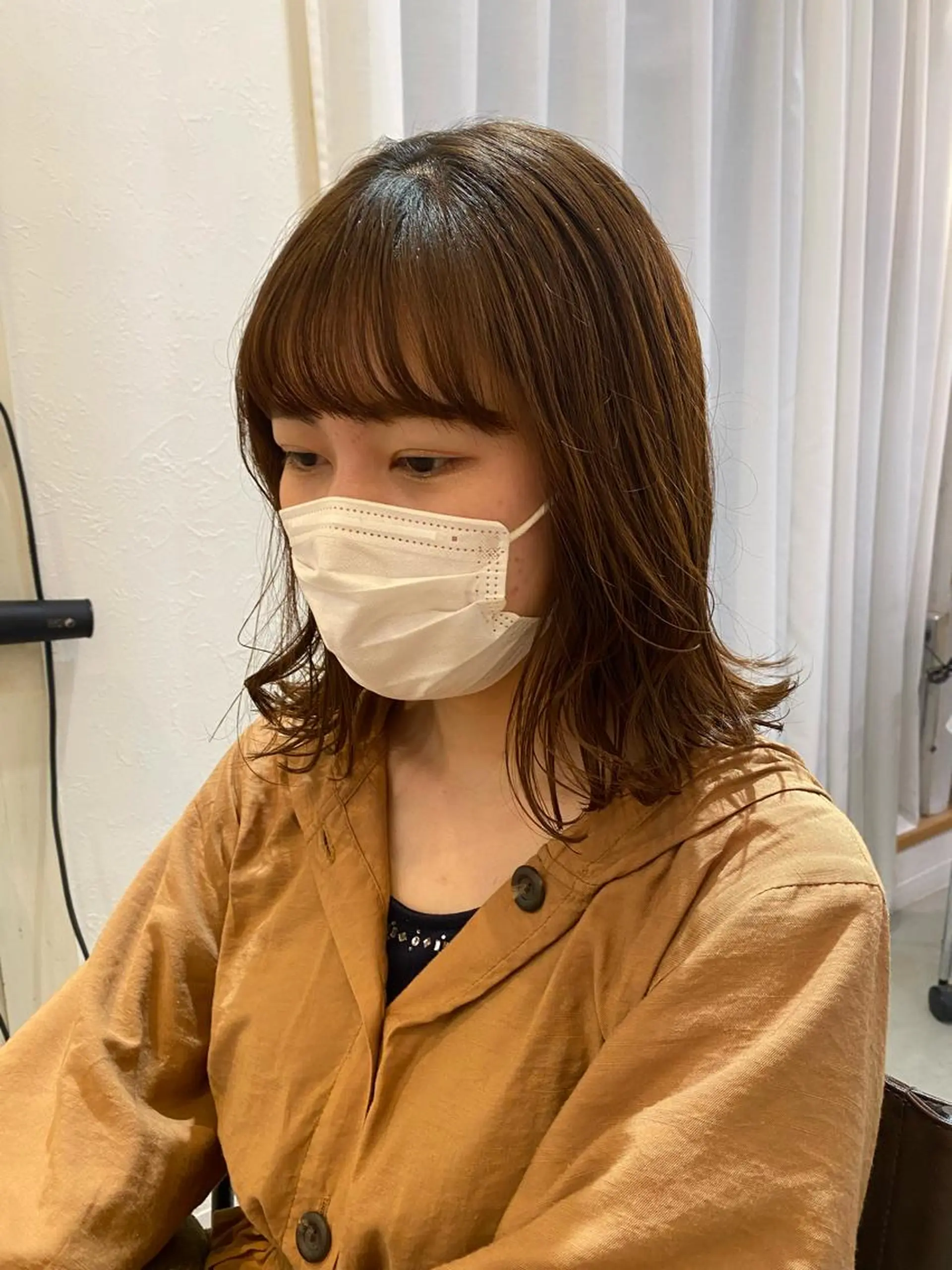 ミディアム ブリーチなしカラー ダブルカラーエクステのヘアスタイル