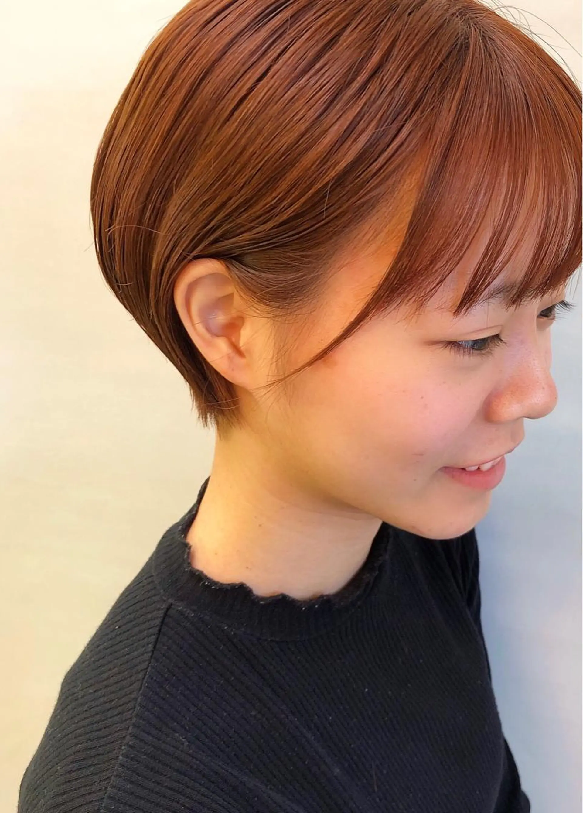 ショート カラー オレンジ ショートヘア カット ヘアカラー 齋藤 咲のヘアスタイル