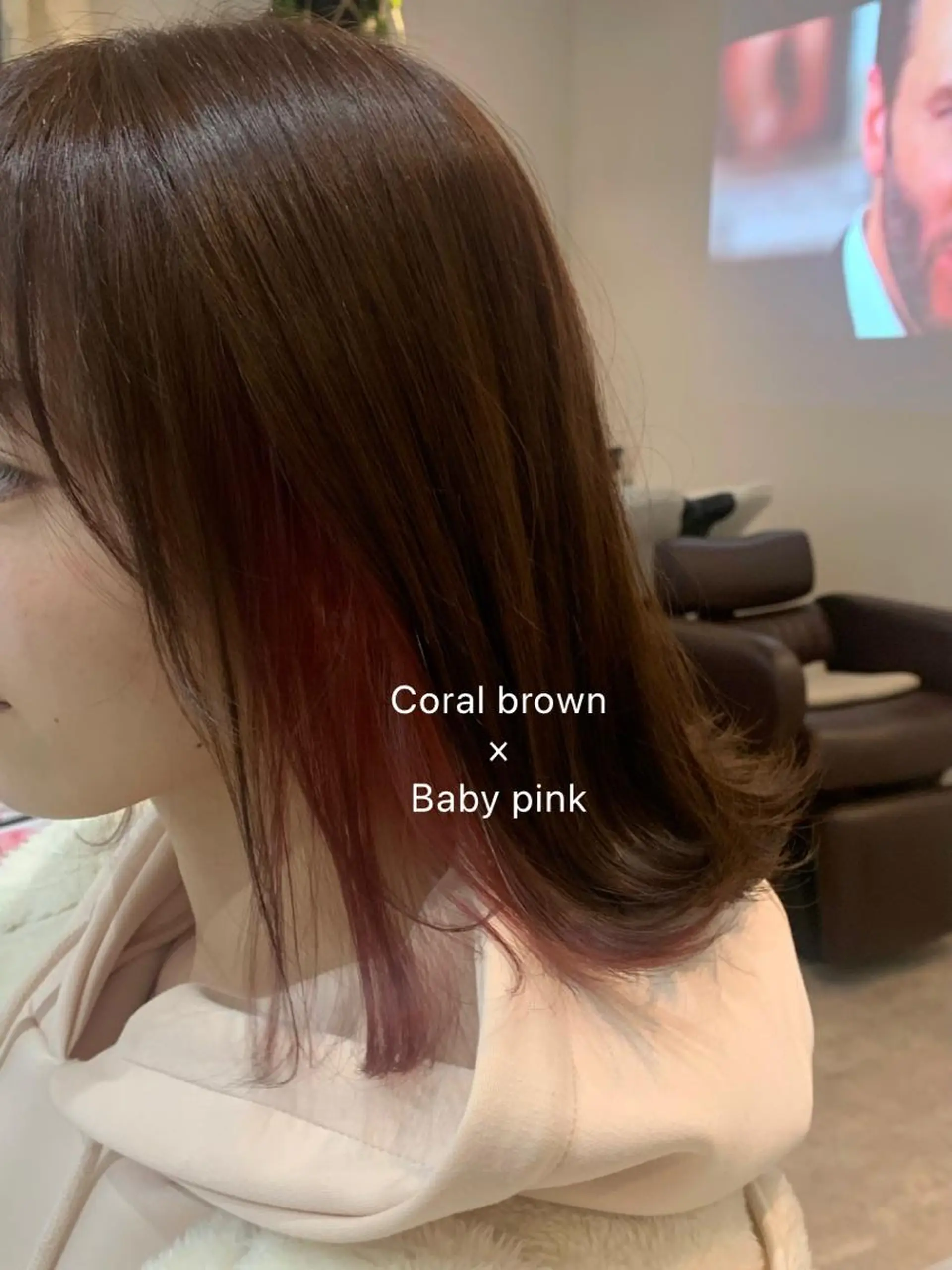 カラー インナーカラー ピンクカラー カット ヘアカラー トリートメント 山本 晶大のヘアスタイル