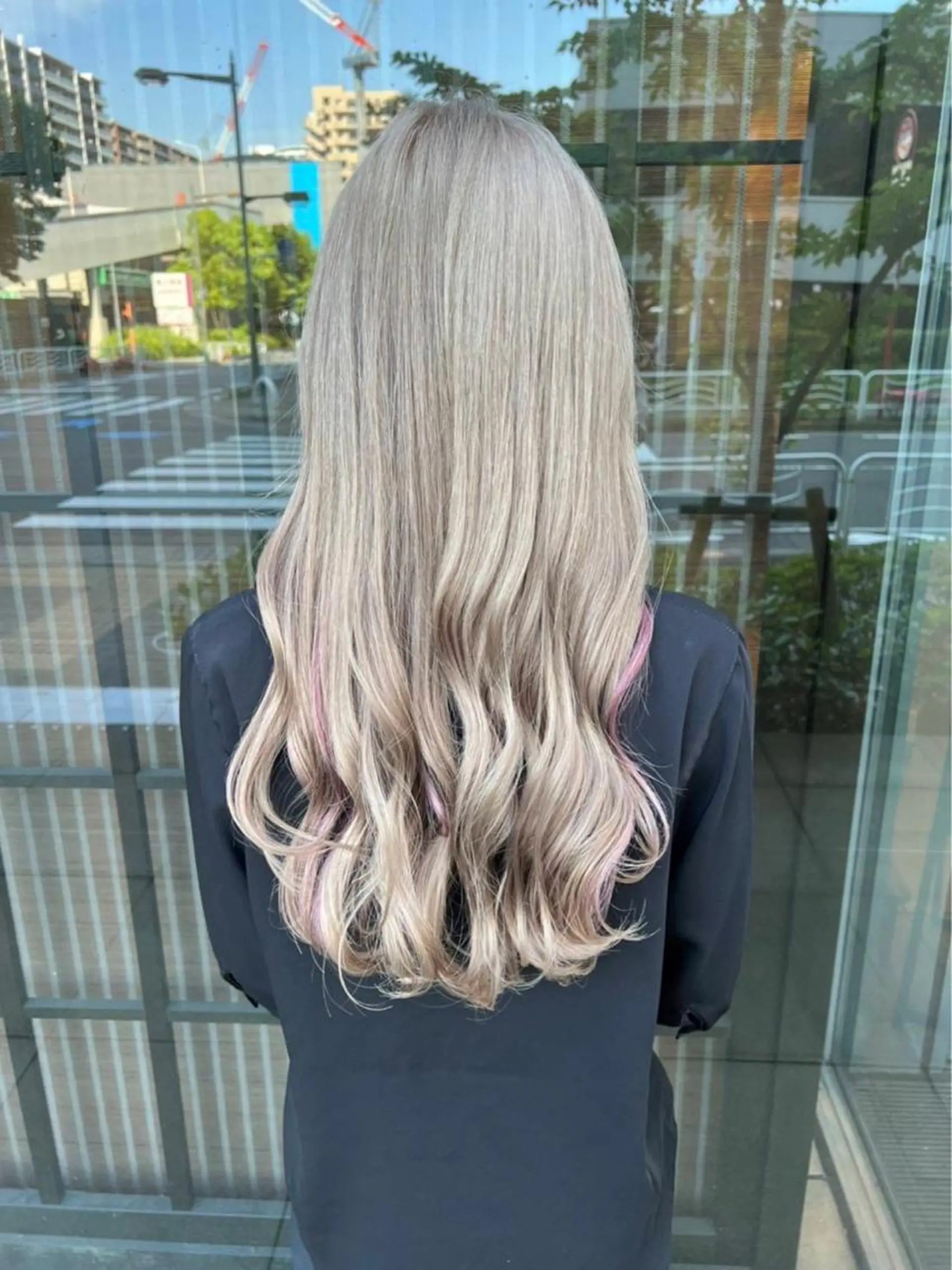 ロング カラー ヘアアレンジ グレージュ 🌟東銀座マンツーマ ン🌟タカナシのヘアスタイル