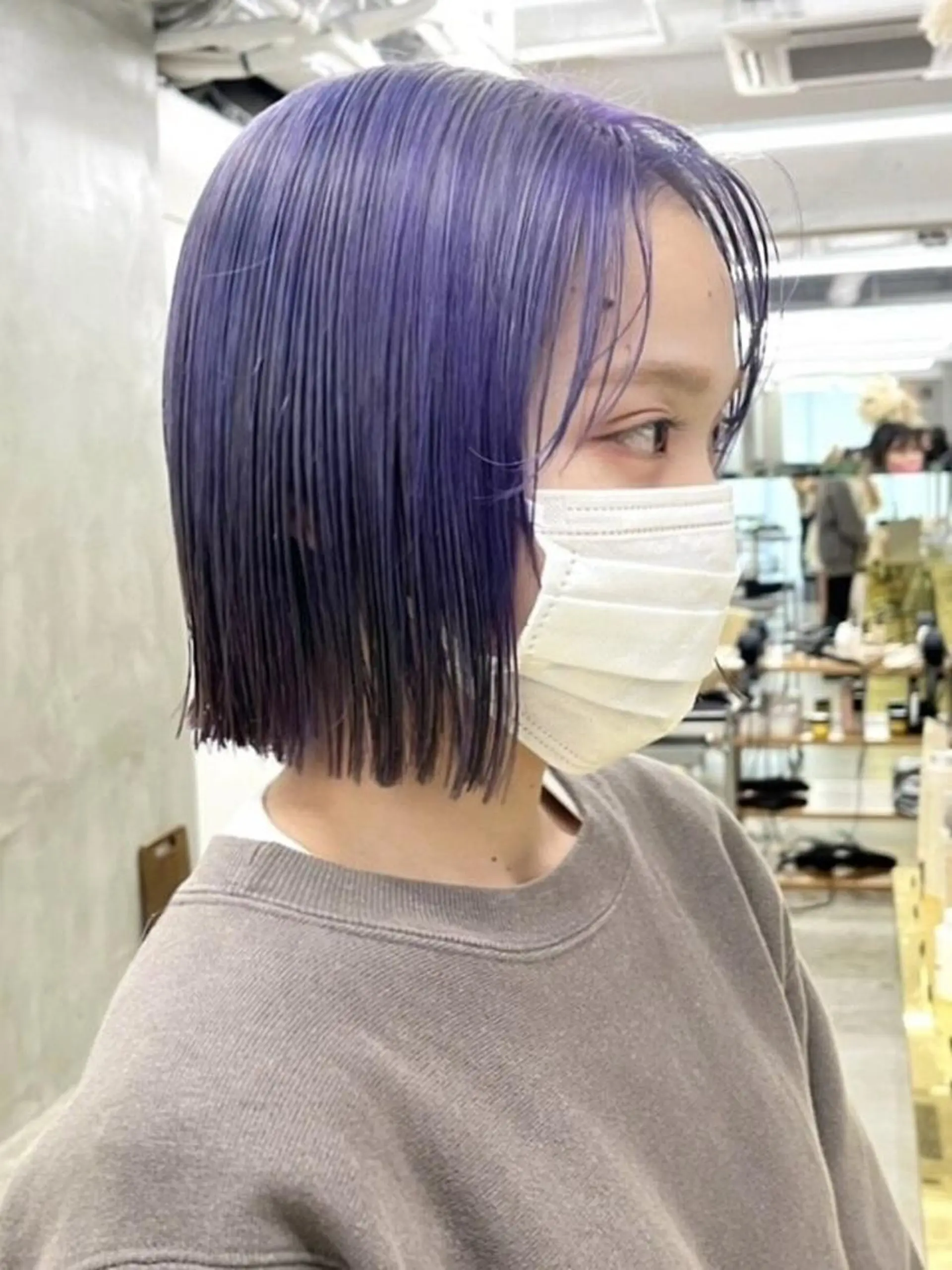 ショート カラー バレイヤージュ ブリーチ ケアブリーチ デザインカラー ダブルカラー スパイラルパーマ 🌐hina⭐️のヘアスタイル