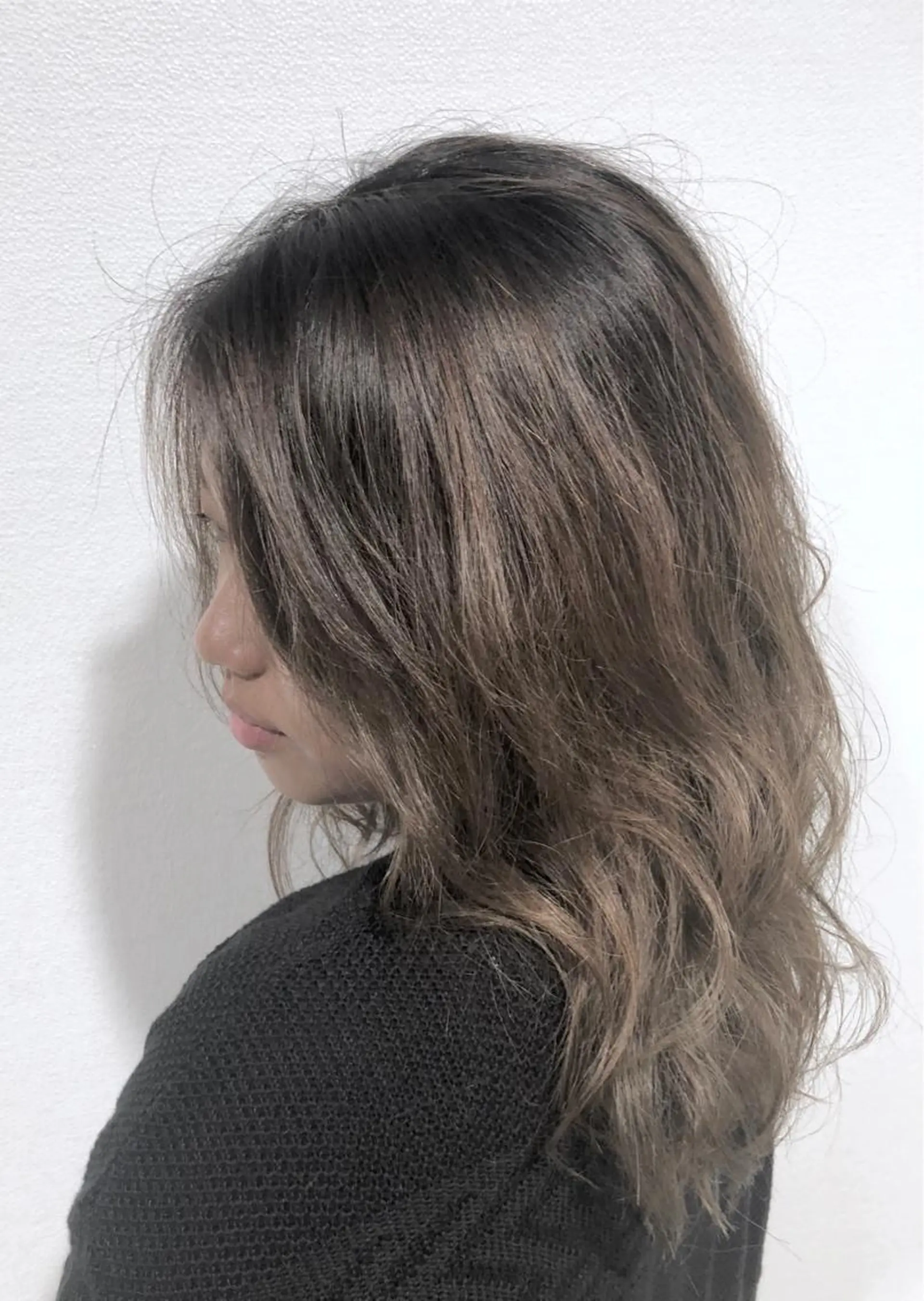 セミロング ハイライト ヘアカラー 縮毛矯正/髪質改善 主税巧一のヘアスタイル