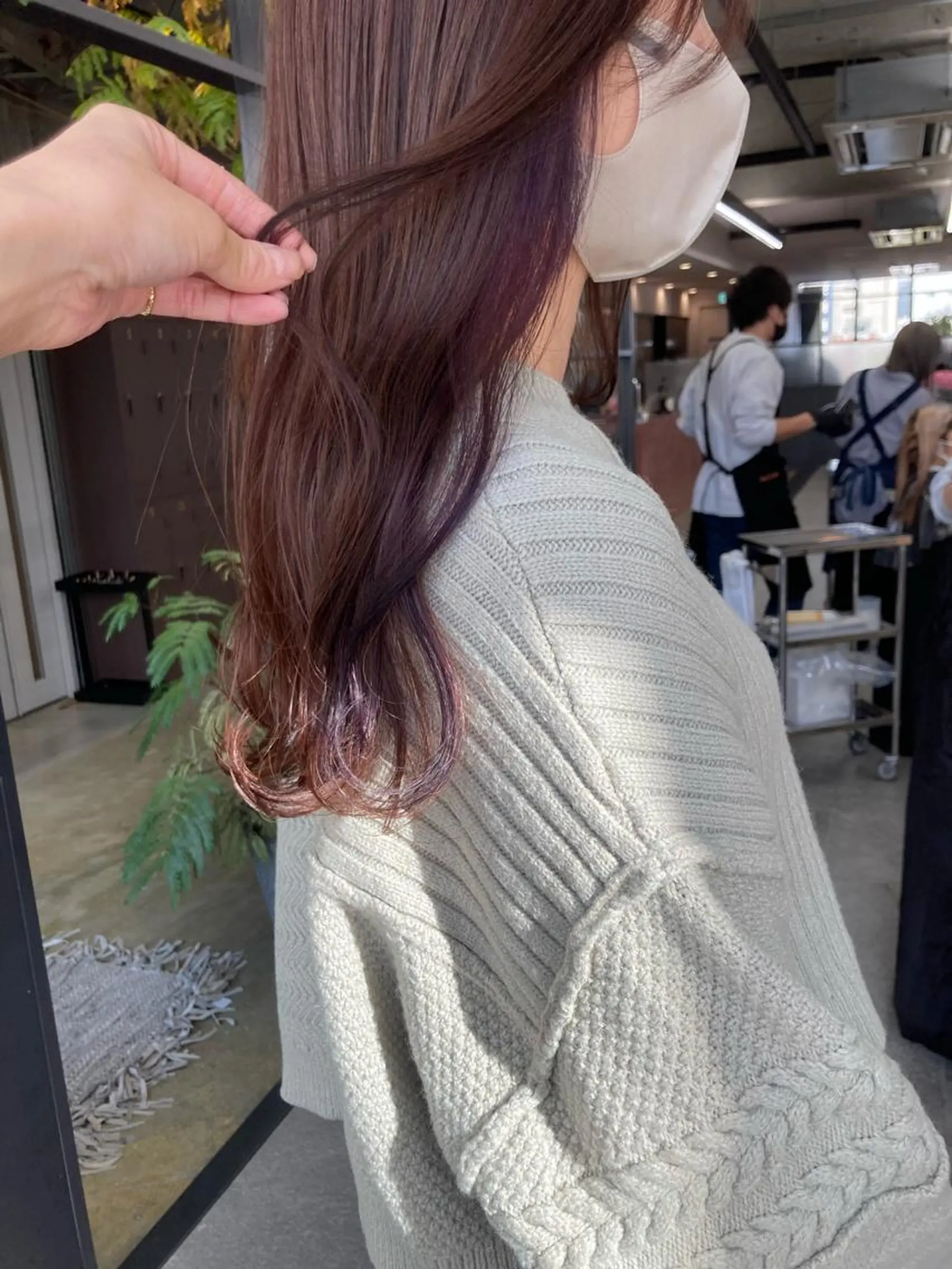 セミロング カラー インナーカラー カット ヘアカラー 小木曽智美 /ボブ/ショートのヘアスタイル