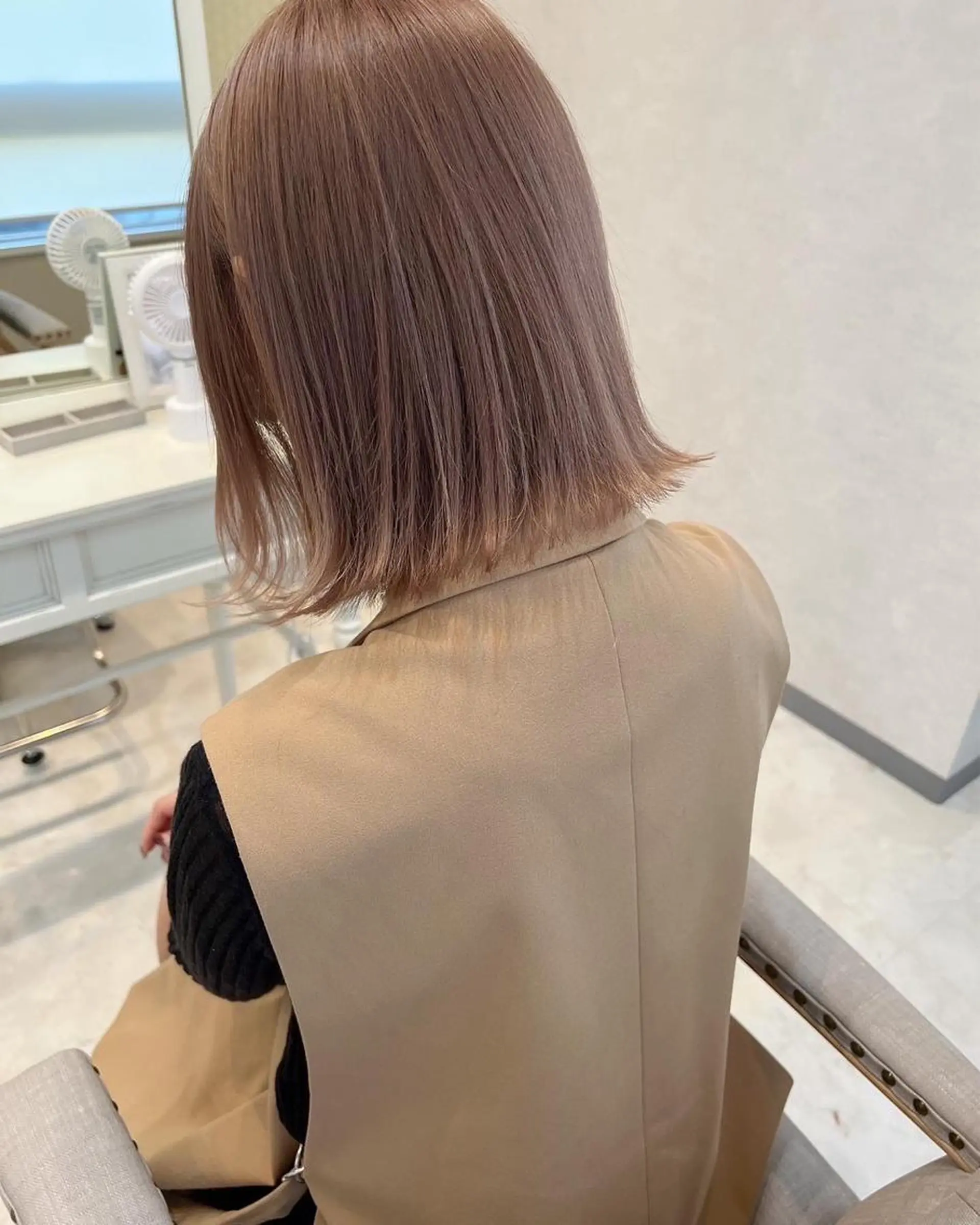 ショート カラー ヘアアレンジ 赤みゼロカラー 藤並純のヘアスタイル
