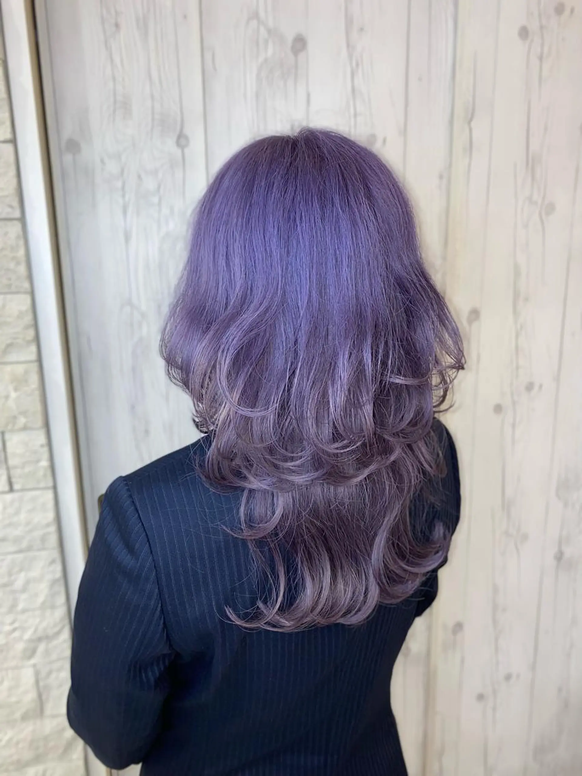 セミロング ヘアカラー ゆぴ☾‪/推しカラー /ハイトーンのヘアスタイル