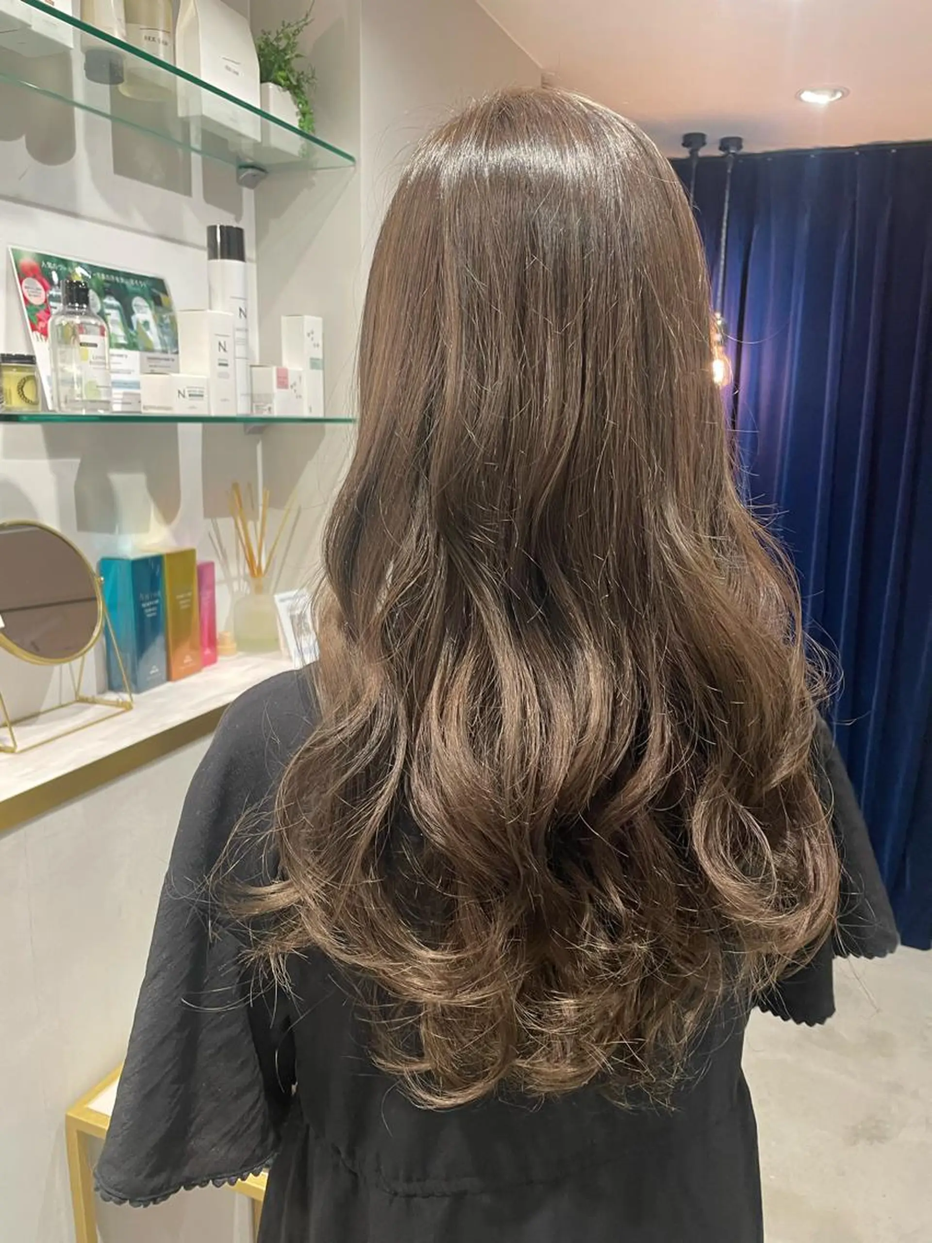 ロング カラー 透明感カラー ダブルカラー オレンジ レイヤー♡ 石川優奈のヘアスタイル