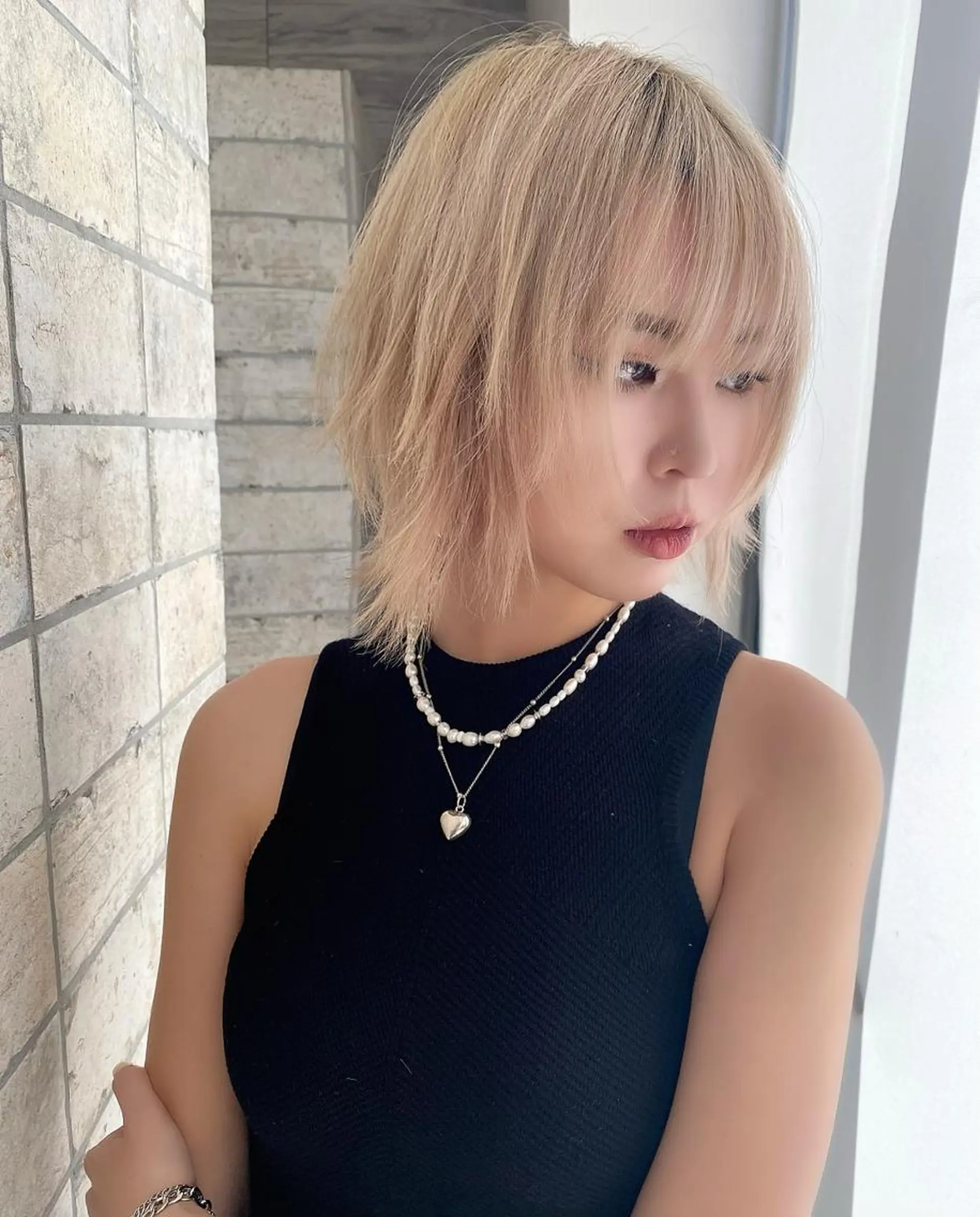 ショート カラー パーマ ヘアアレンジ メンズ キッズ ネイル マツエク・マツパ ヘアカラー ハイライト、レイヤー カット/西梅田/中西のヘアスタイル