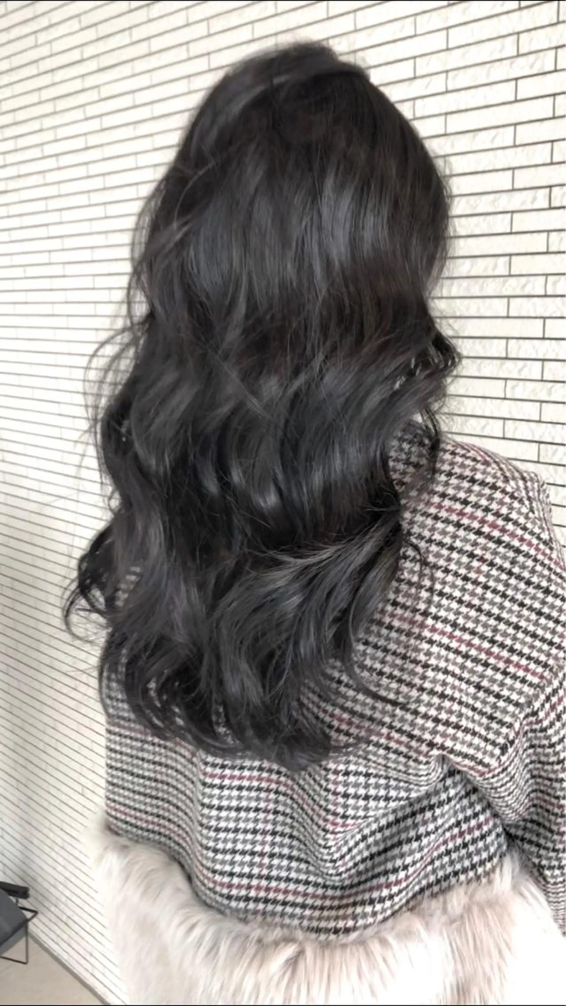ロング カラー ヘアアレンジ ネイビーカラー クドウレイ fifth渋谷のヘアスタイル