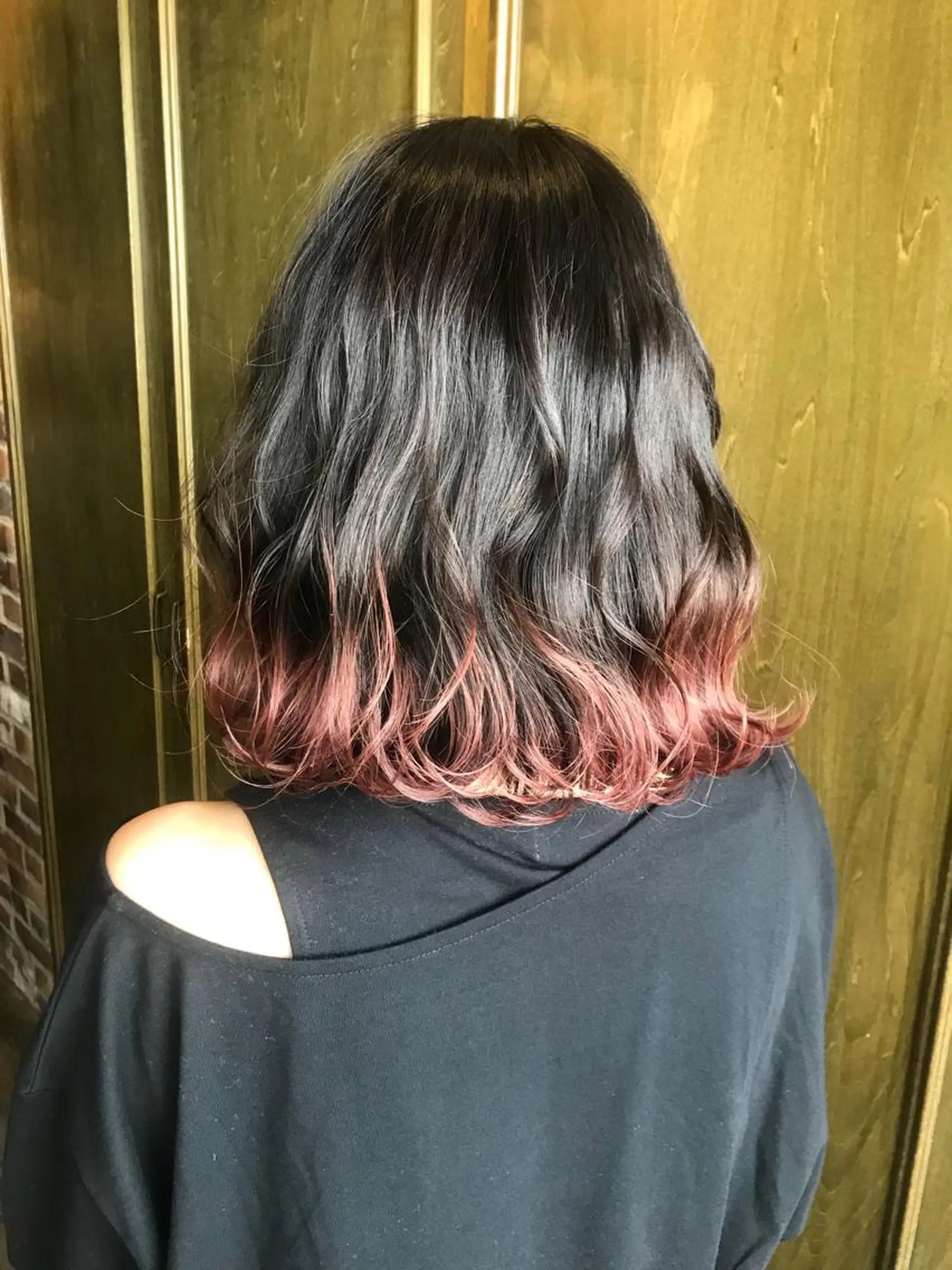 ミディアム カラー パーマ ヘアアレンジ キッズ ネイル マツエク・マツパ ブリーチ ブラウンカラー グラデーションカラー ピンクカラー ピンクブラウン 野田 修平のヘアスタイル