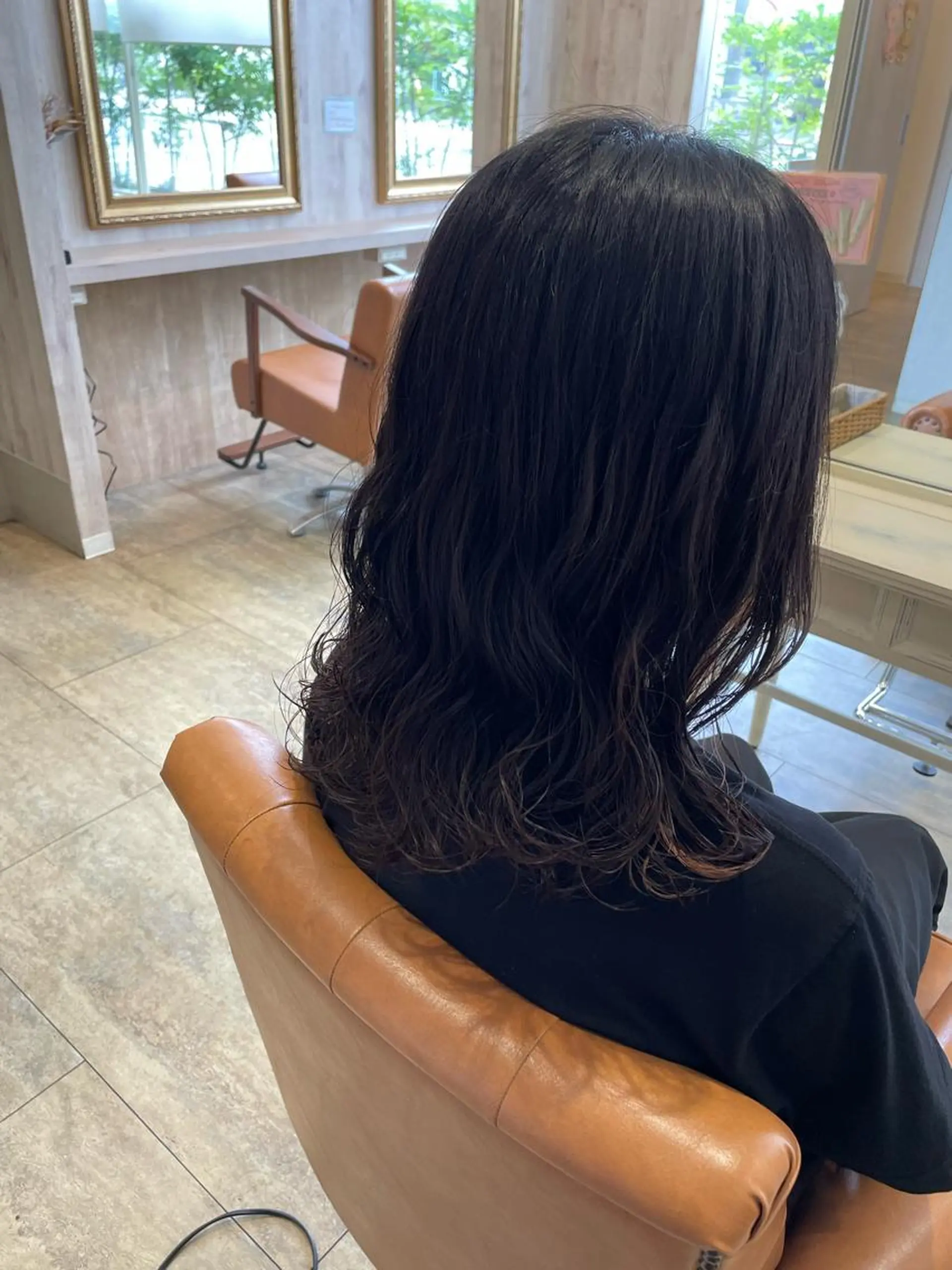 ミディアム パーマ saaya .のヘアスタイル