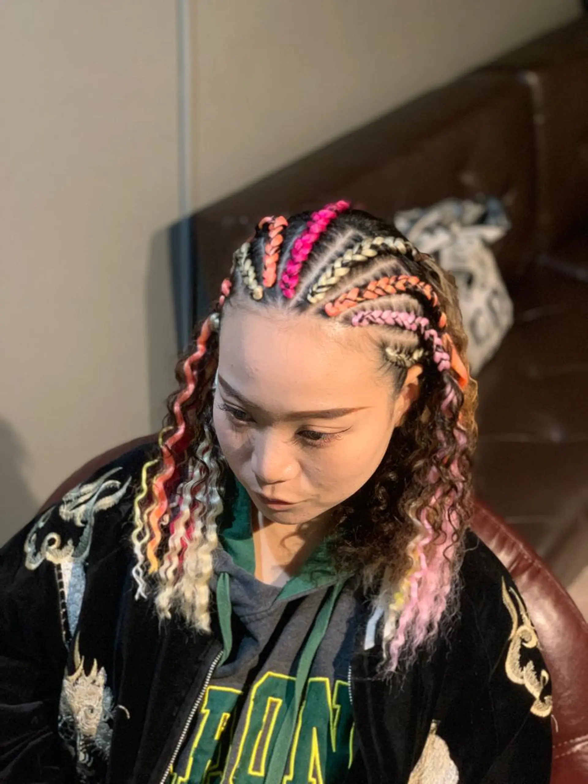 セミロング ヘアアレンジ エクステ SPINEL Sawaのヘアスタイル