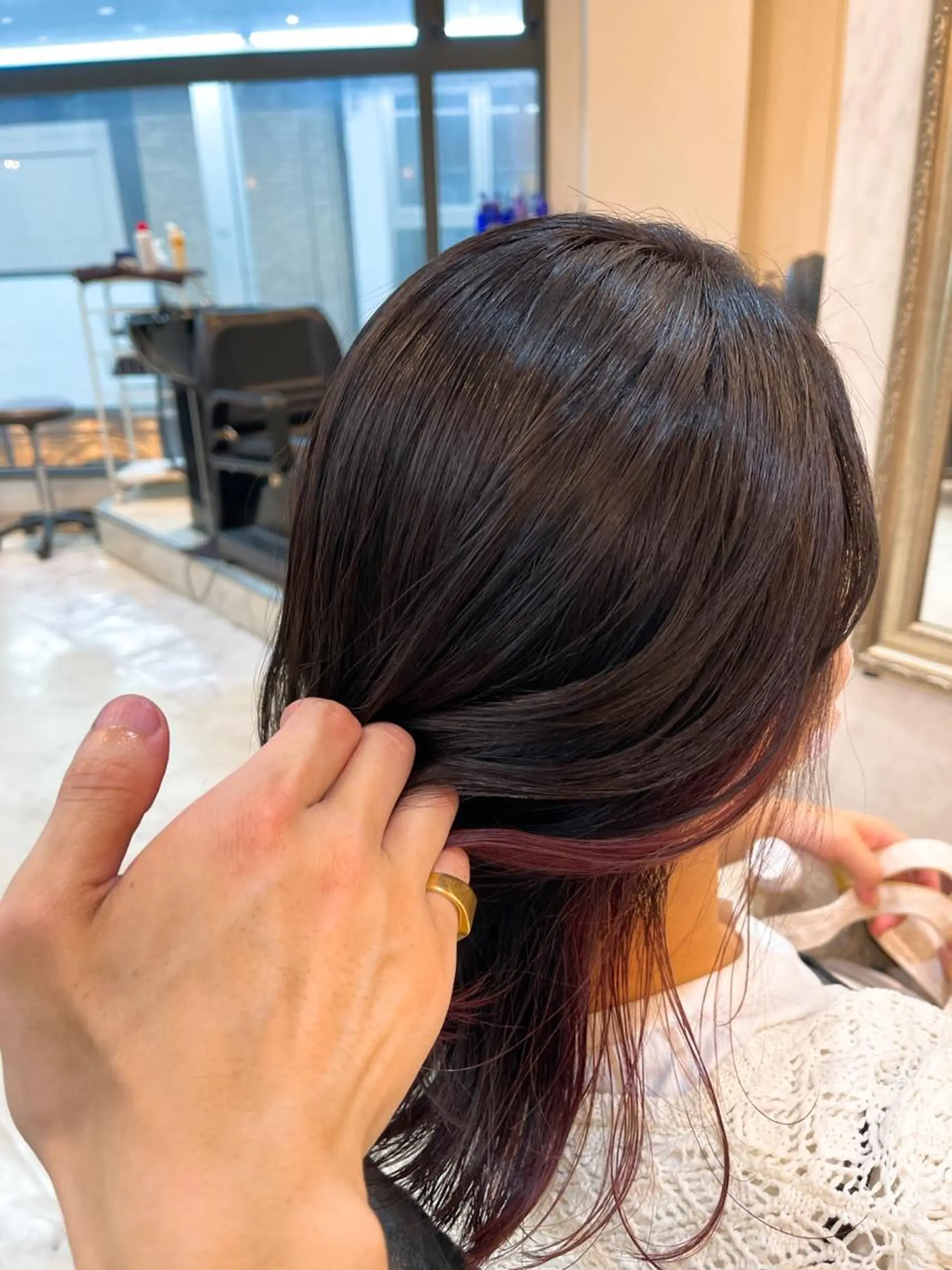 ミディアム カラー カシス レッドカラー ヘアカラー トリートメント ☆毎月先着15名まで ☆シバタユートのヘアスタイル