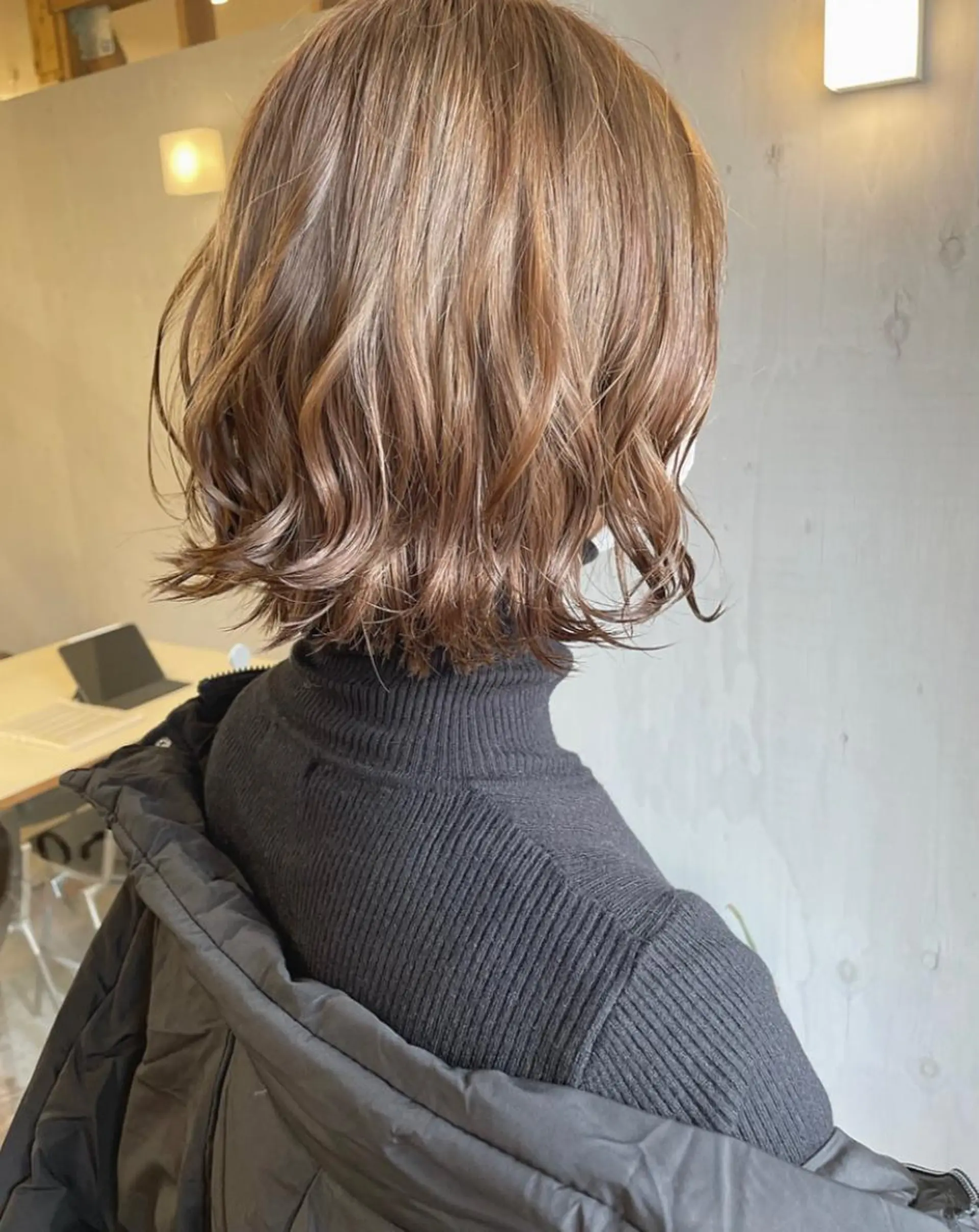 ミディアム カラー ベージュカラー ラーム 乃木店のヘアスタイル