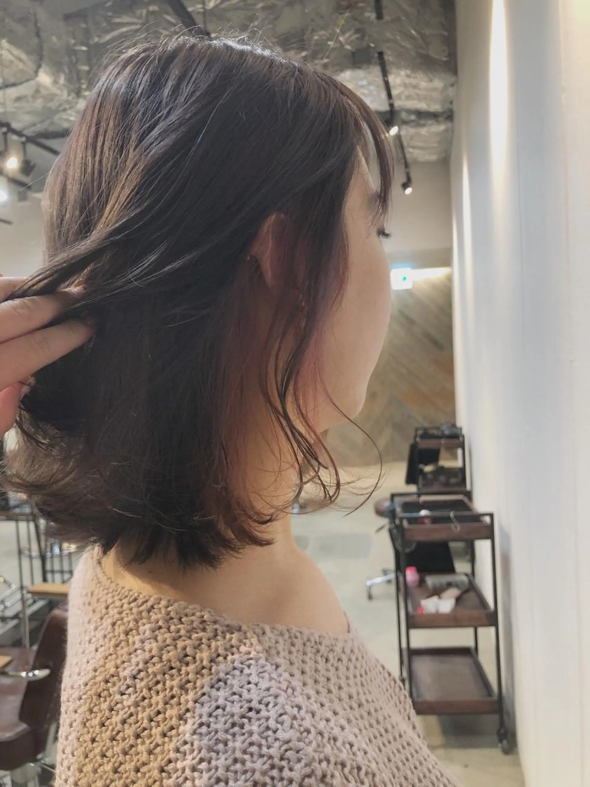 ミディアム カラー cherir髪質改善 パーソナルカラー診断のヘアスタイル