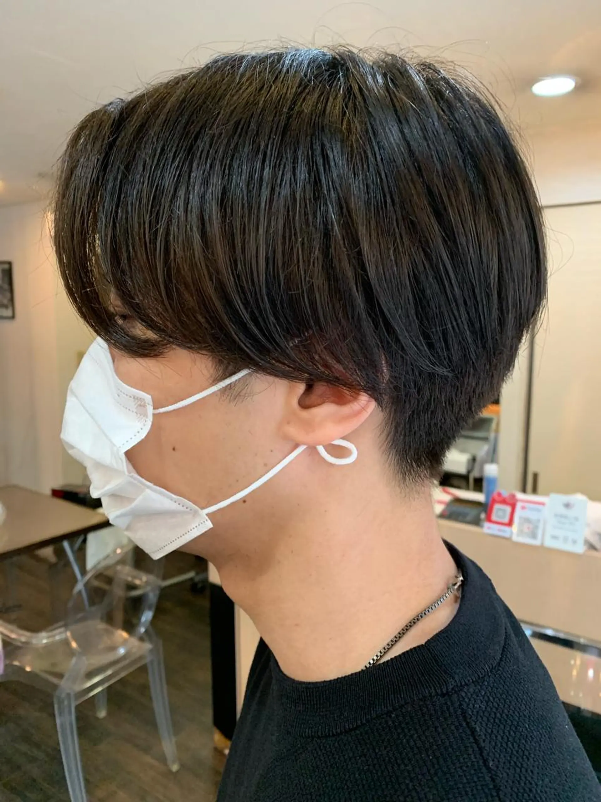 ショート カラー ヘアアレンジ メンズ マッシュ ショートヘア カット 西尾 太郎のヘアスタイル