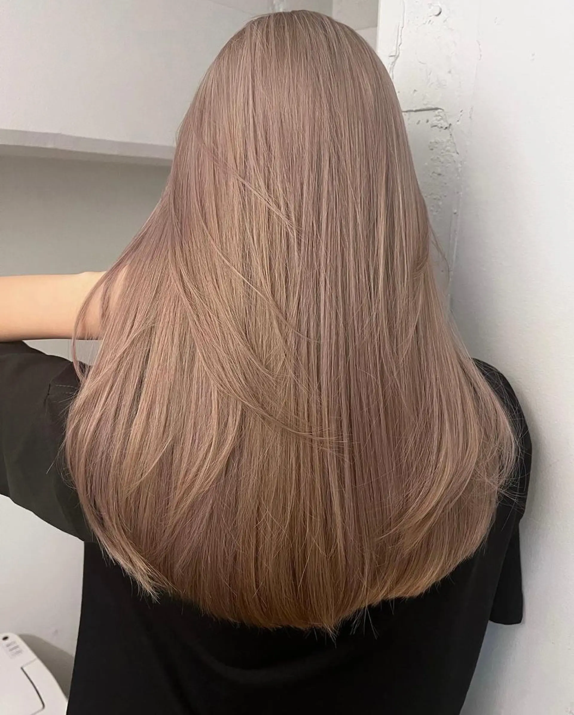 カラー ラベンダーカラー yu-kaハッシュ カット/韓国レイヤーのヘアスタイル