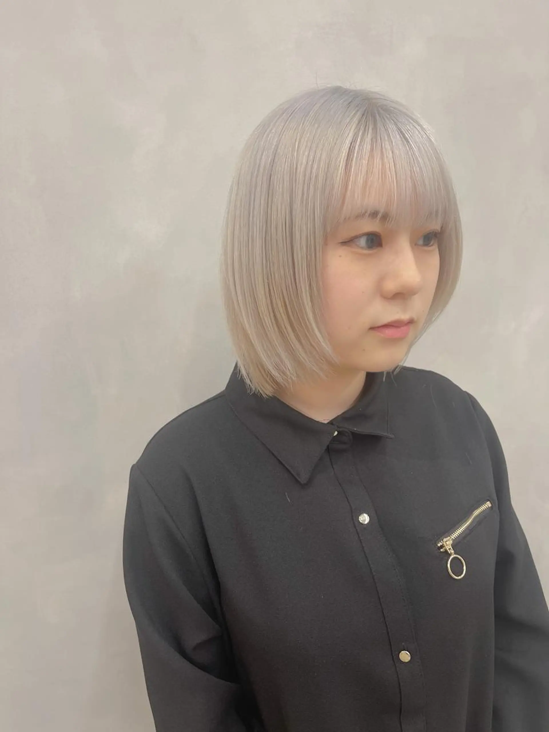 ミディアム カラー ベージュカラー ブリーチ オレンジ カット ヘアカラー トリートメント 🦋レイヤーカット ミドリカワ🦋のヘアスタイル