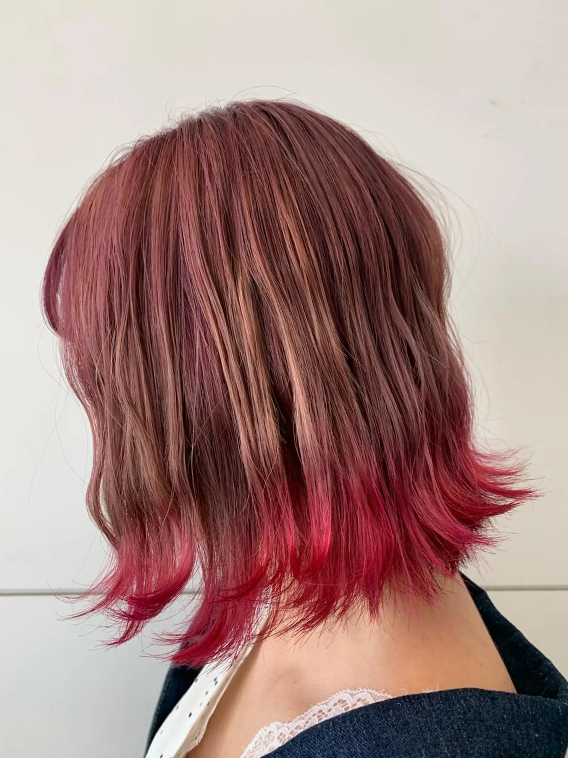 ミディアム カラー 髪質改善/縮毛矯正 ツヤ髪🩷さつきのヘアスタイル