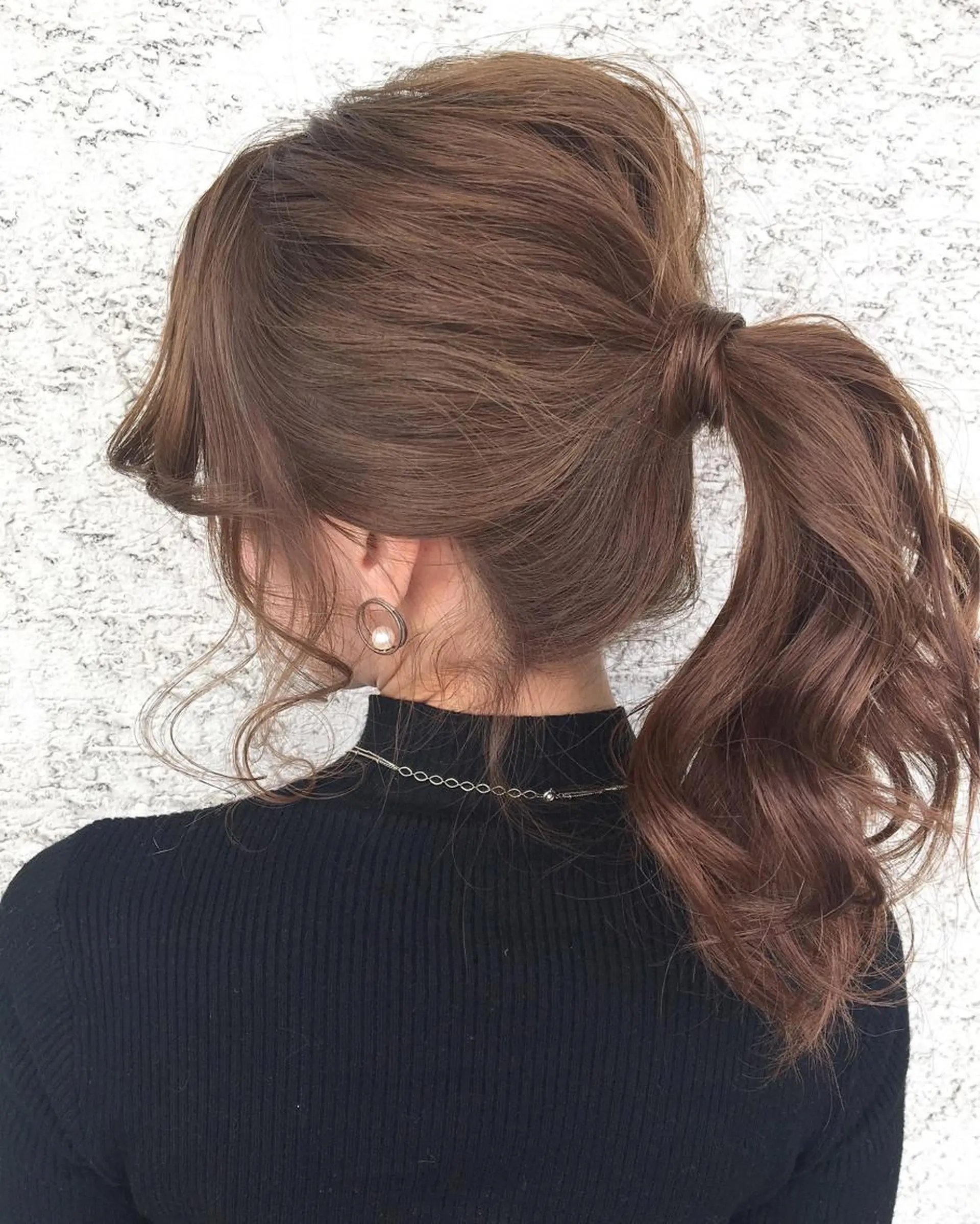 ミディアム ヘアアレンジ ポニーテール flocci🌙 フロクシのヘアスタイル