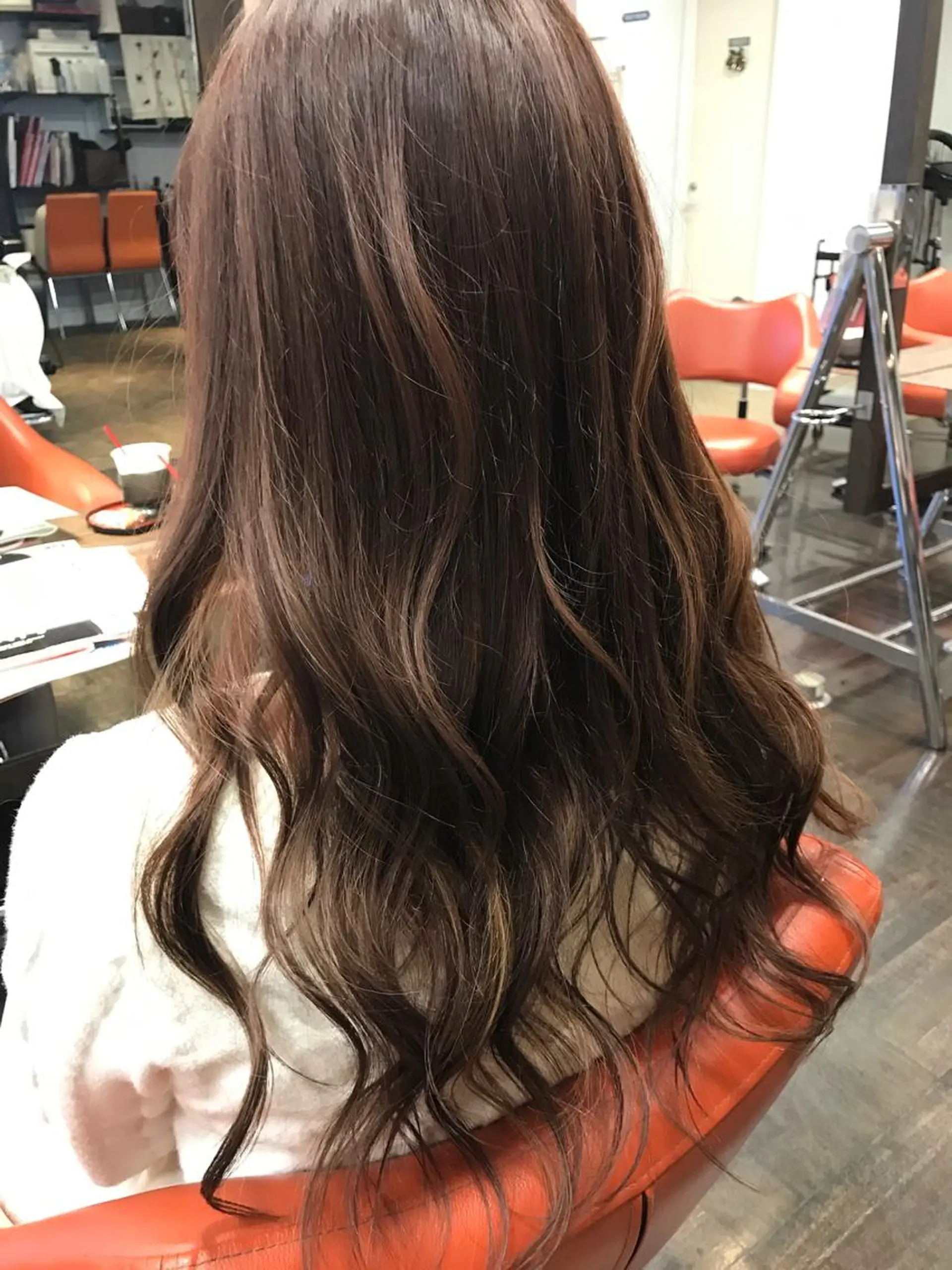 ロング カラー ベージュカラー ピンクカラー ピンクベージュ カット ヘアカラー パーマ トリートメント デザインカラー🌈 高木リョウのヘアスタイル