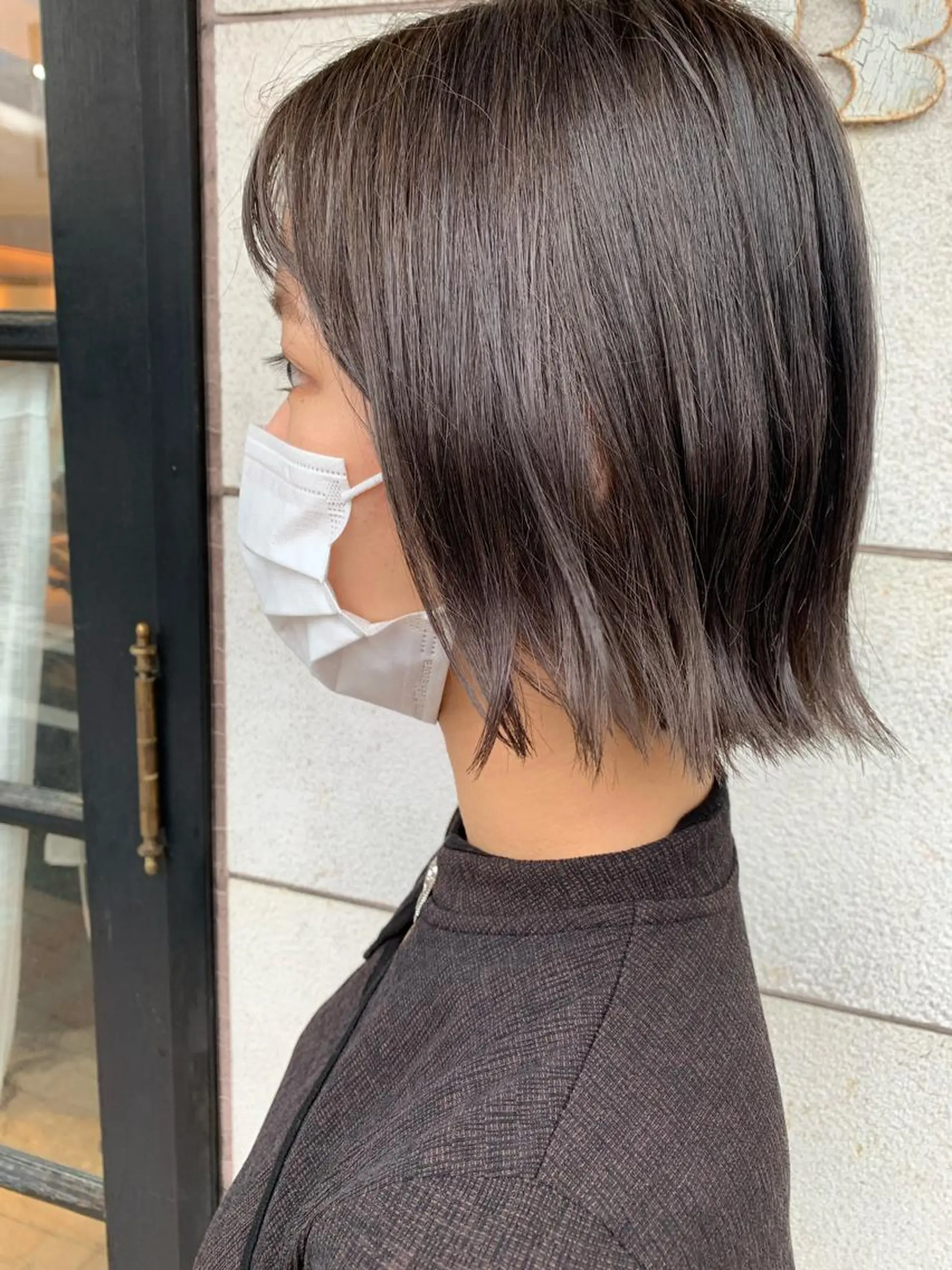 ショート カラー ヘアアレンジ グレージュ hiro【沿線で叶う 似合わせhair】のヘアスタイル