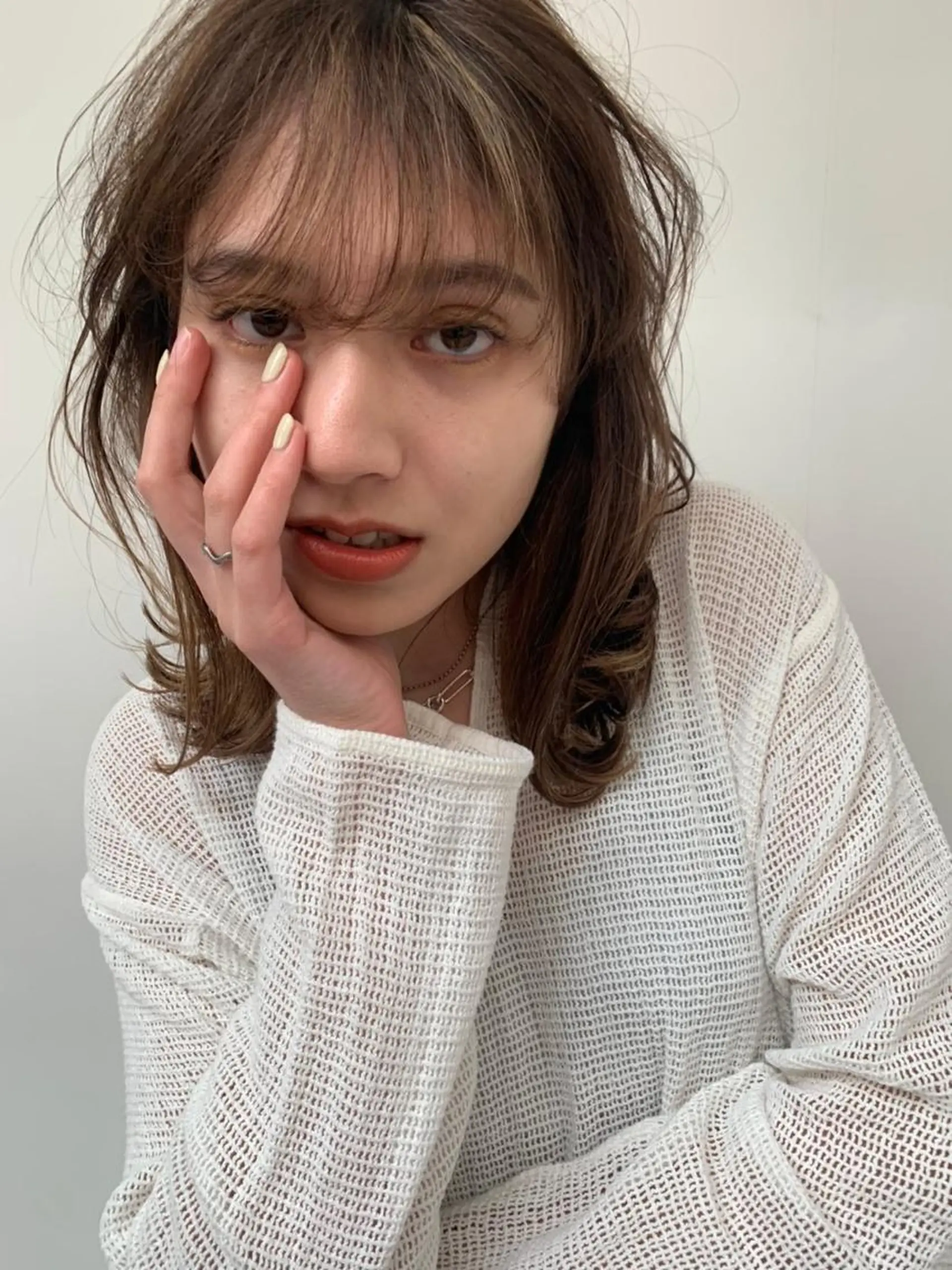 ミディアム カラー パーマ ヘアアレンジ ミディアムパーマ ダブルカラー グラデーションカラー ハイライトカラー イルミナカラー CEINE+ officialのヘアスタイル