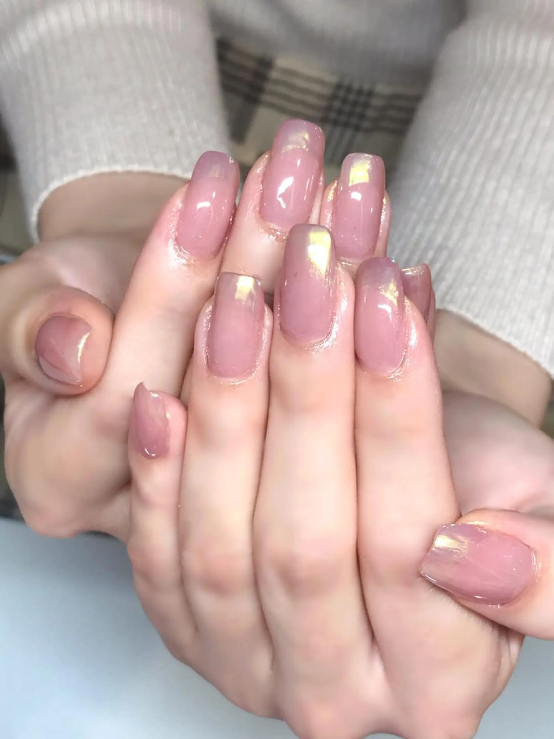 ネイル オーロラネイル フレンチネイル ジェルネイル シンプルネイル Nyanco Nailのネイルデザイン