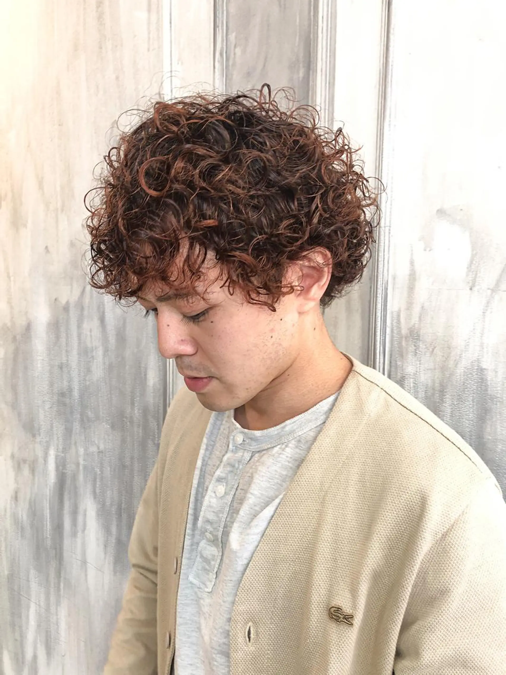 カラー パーマ メンズ 水谷 俊一のヘアスタイル