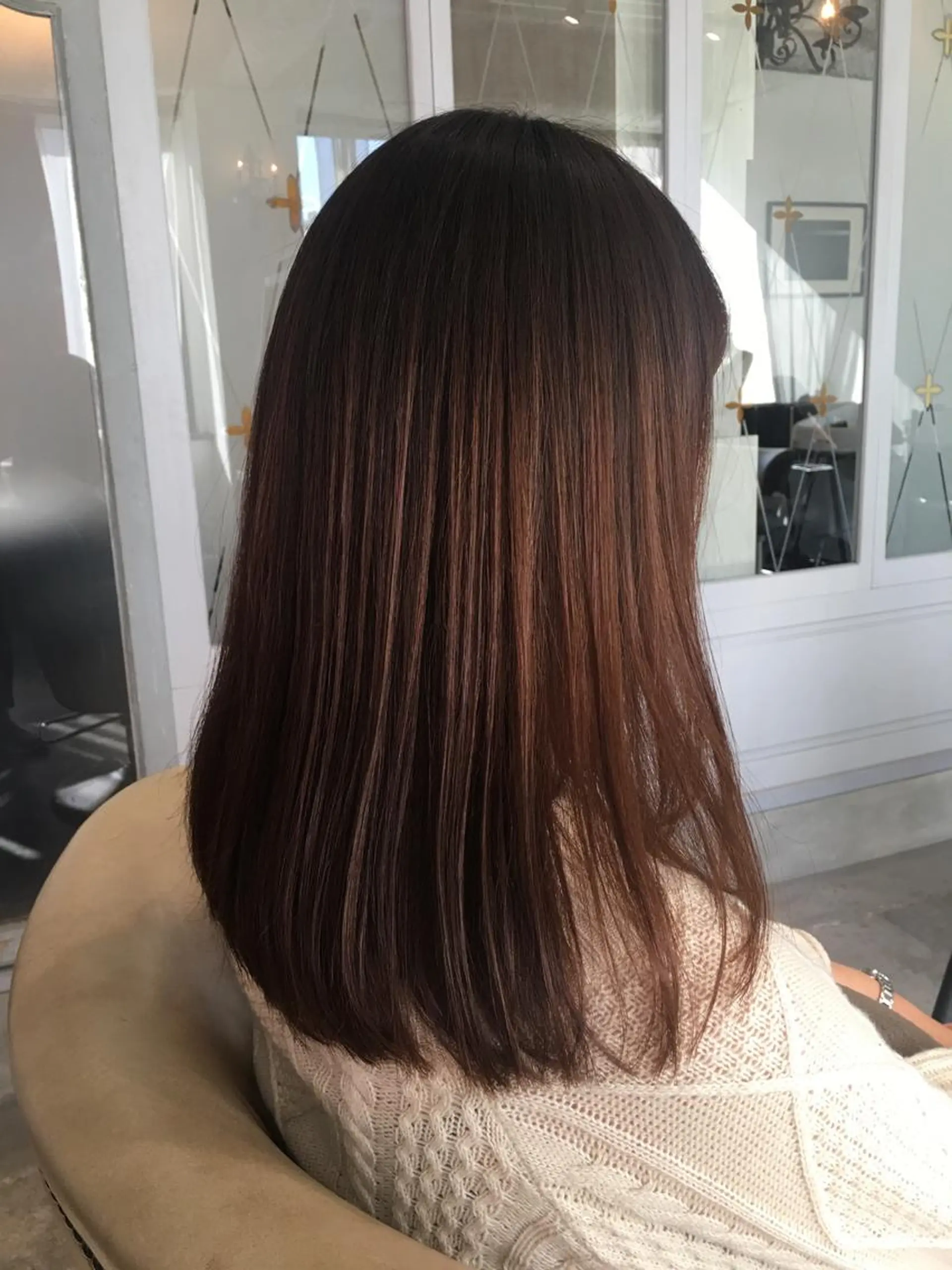 ロング 髪質改善 カット 縮毛矯正 妙見 知洋のヘアスタイル