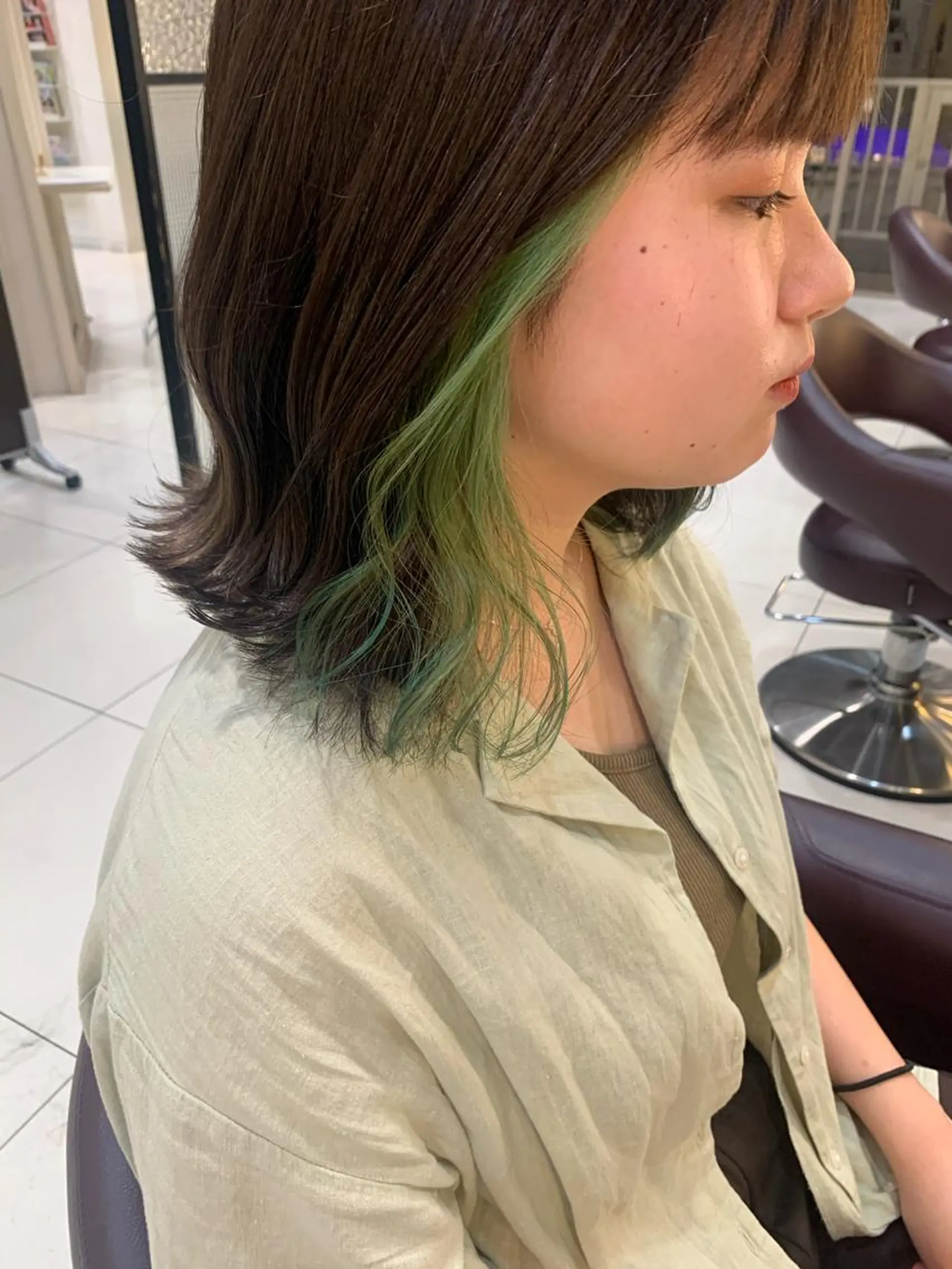 カラー ヘアカラー 黒田瀬奈/ボブ まろやかベージュのヘアスタイル