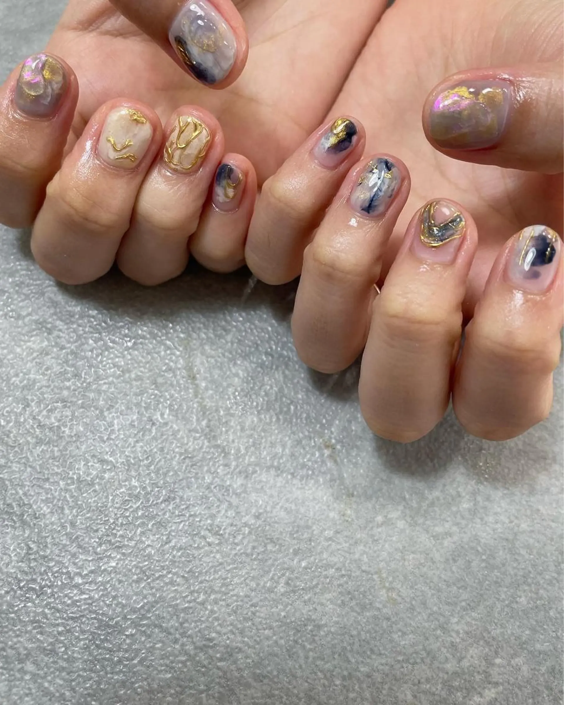 ネイル クリアネイル ハンドネイル フットネイル kiii.__ ✴︎*のネイルデザイン