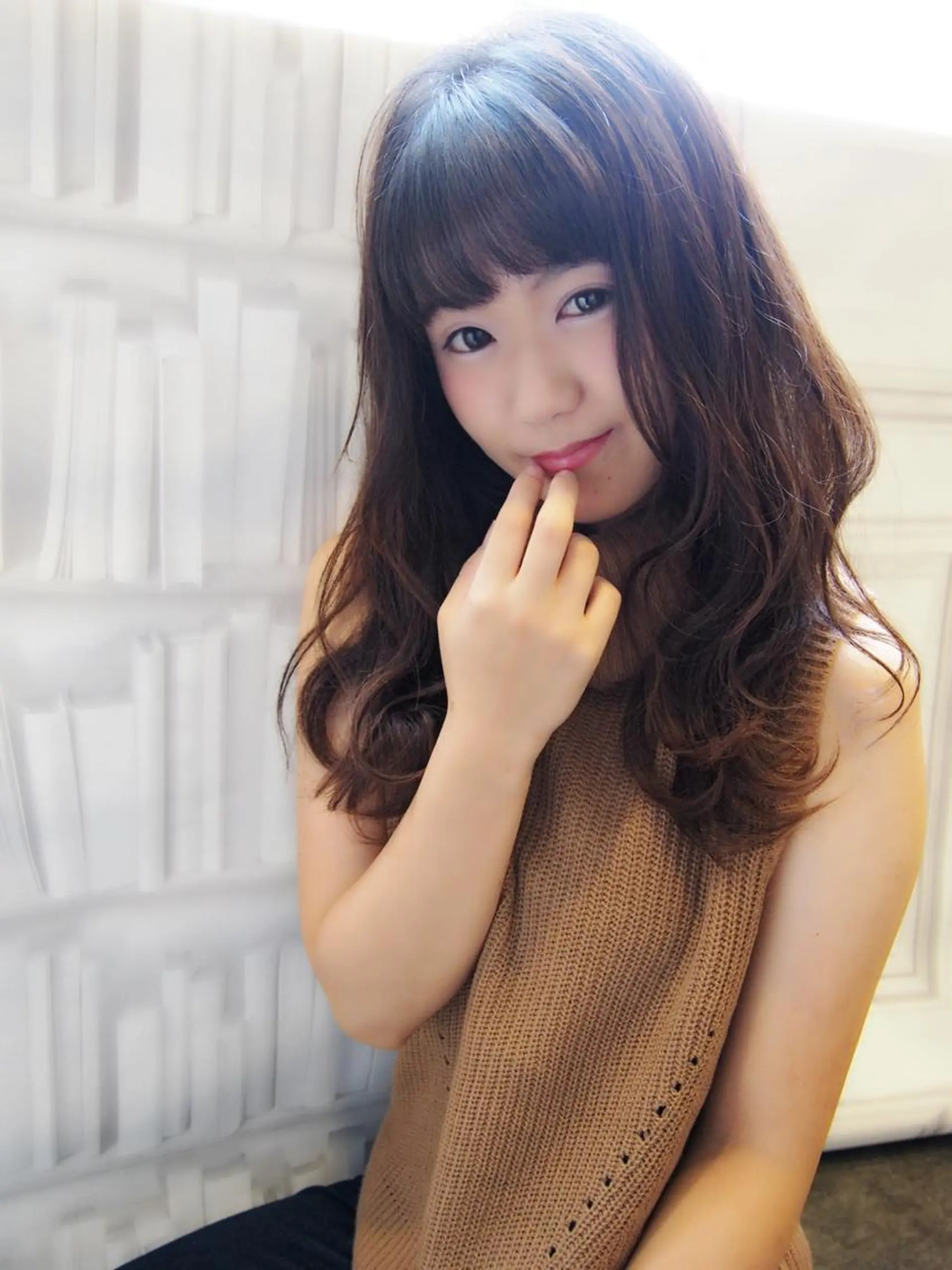 セミロング ほさか しんごのヘアスタイル