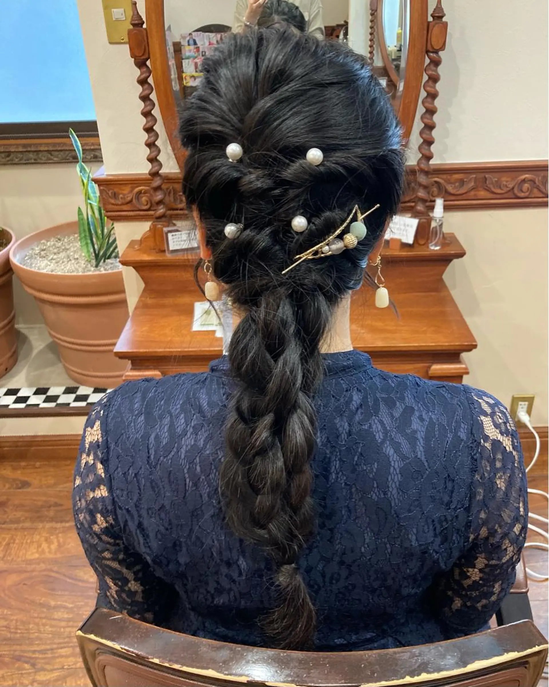 ロング ヘアアレンジ ヘアセット 森 陽子のマツエク・マツパデザイン