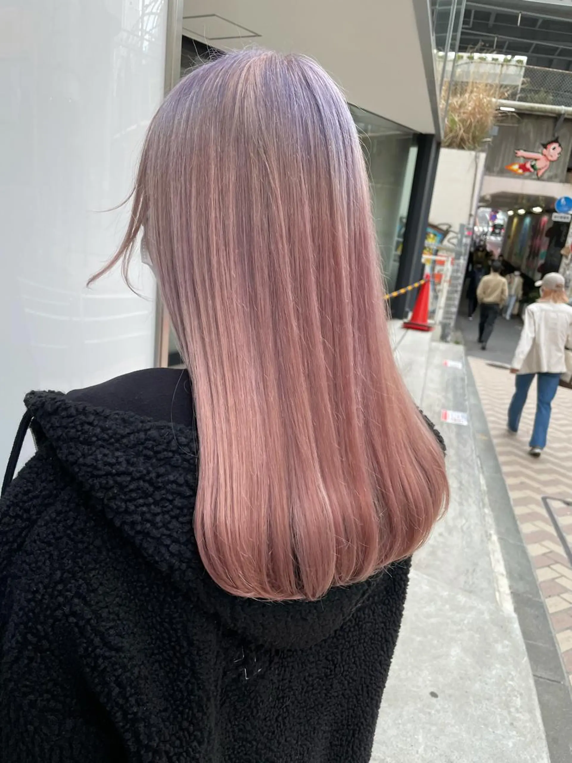 セミロング ヘアカラー トリートメント レイヤー/ハッシュ 渋谷/サッタのヘアスタイル