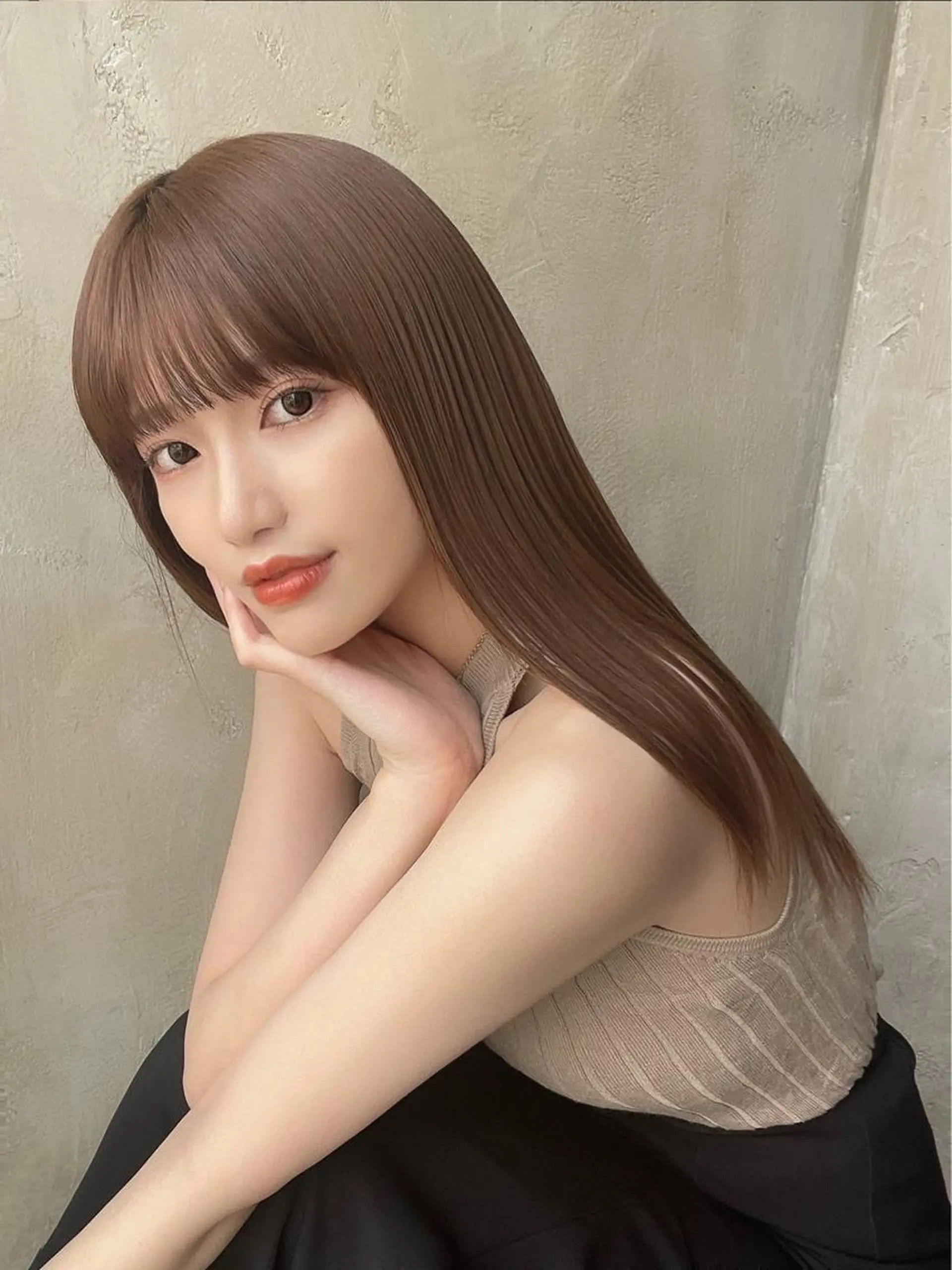 セミロング カット トリートメント モテ髪🤍こなれヘア 藤山裕大のヘアスタイル