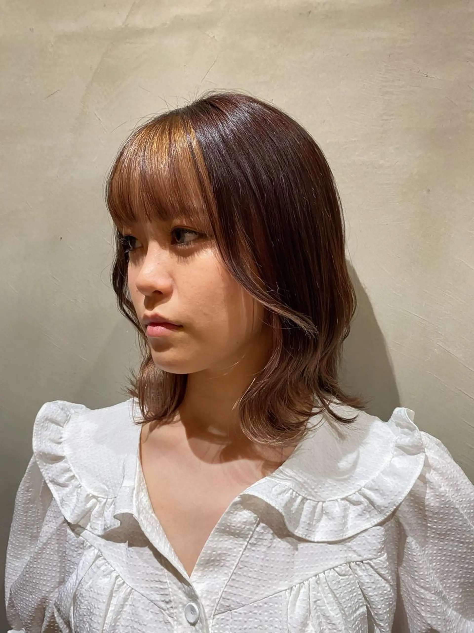 ミディアム 髪質改善韓国レイヤー SHIORI🦋のヘアスタイル