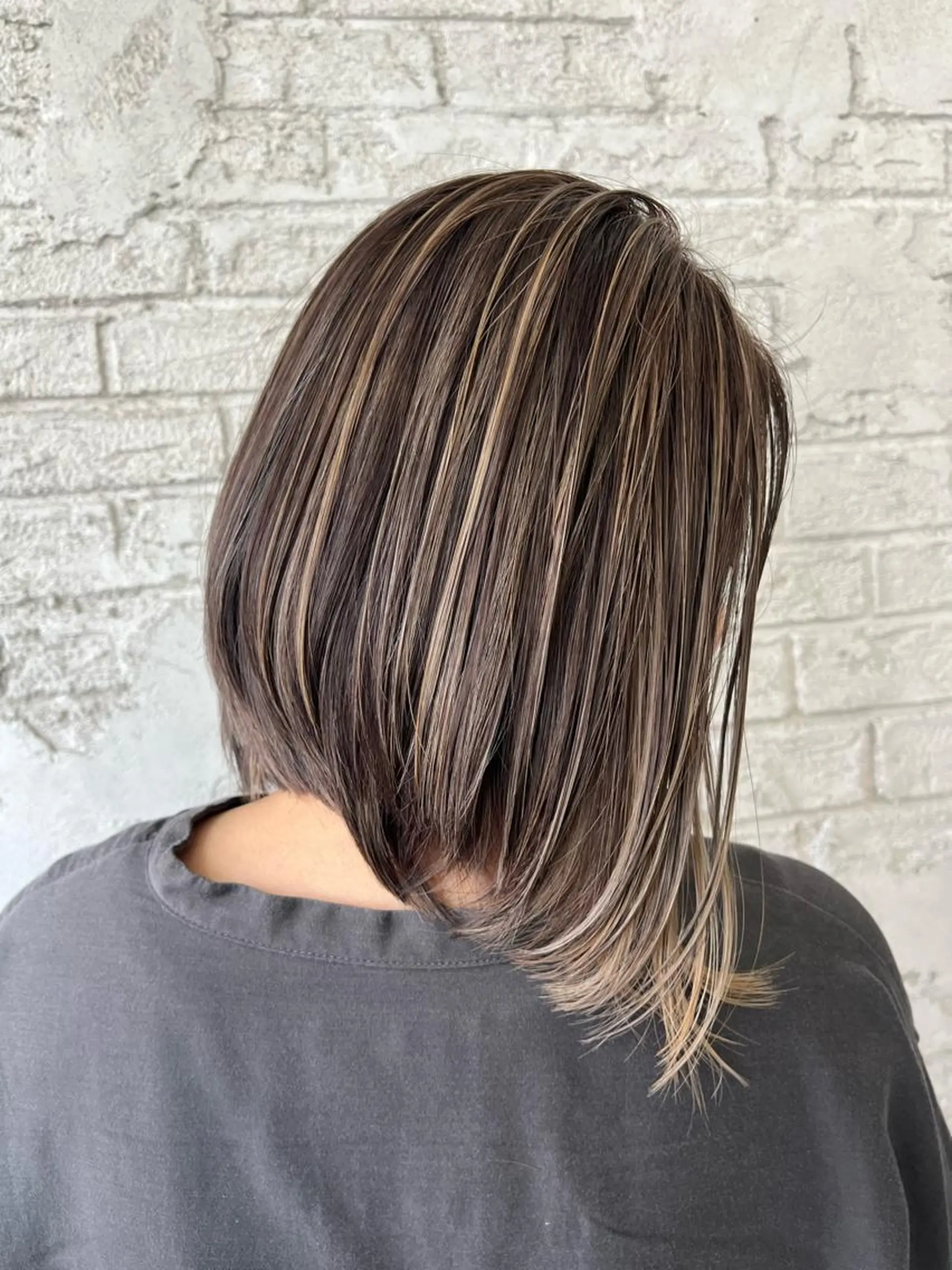 ミディアム ハイライト ヘアカラー トリートメント ハイライトカラー＆ ダブルカラー　田口のヘアスタイル