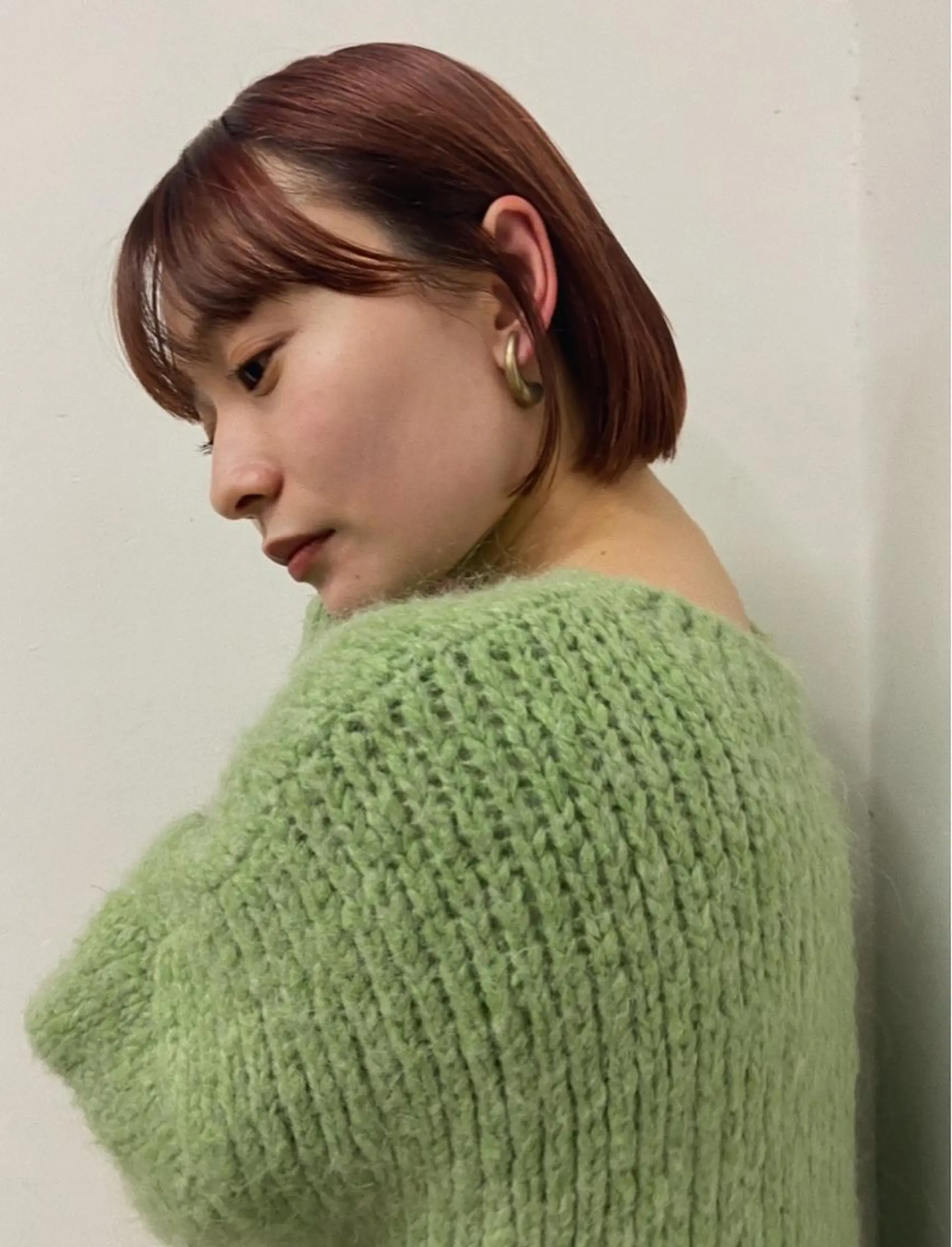 ショート カラー ヘアアレンジ オレンジ ボブ カット パーマ ニュアンスヘア🌔 nanakoのヘアスタイル