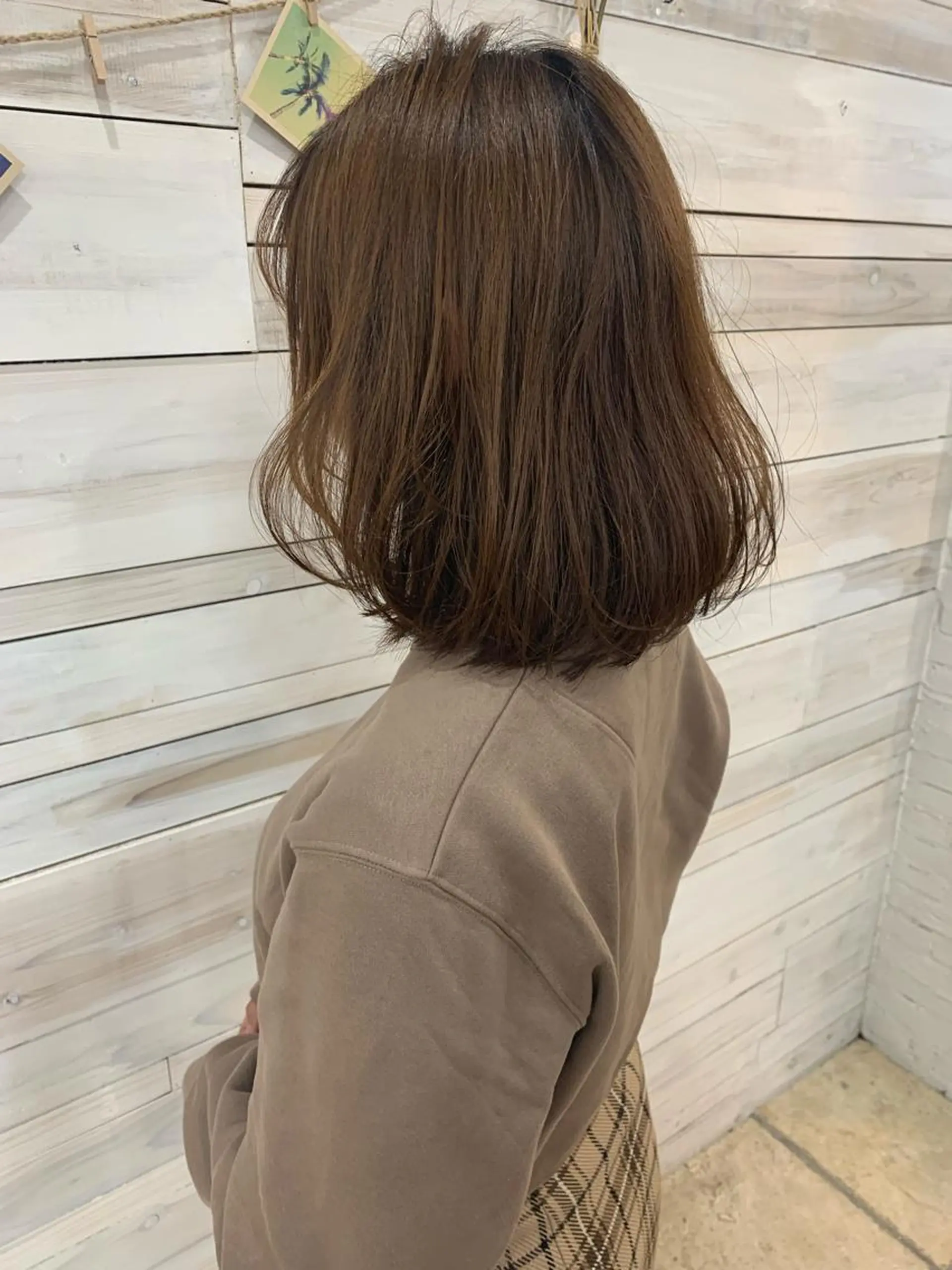 ミディアム ハッシュカット/ボブ /レイヤー/彩奈のヘアスタイル