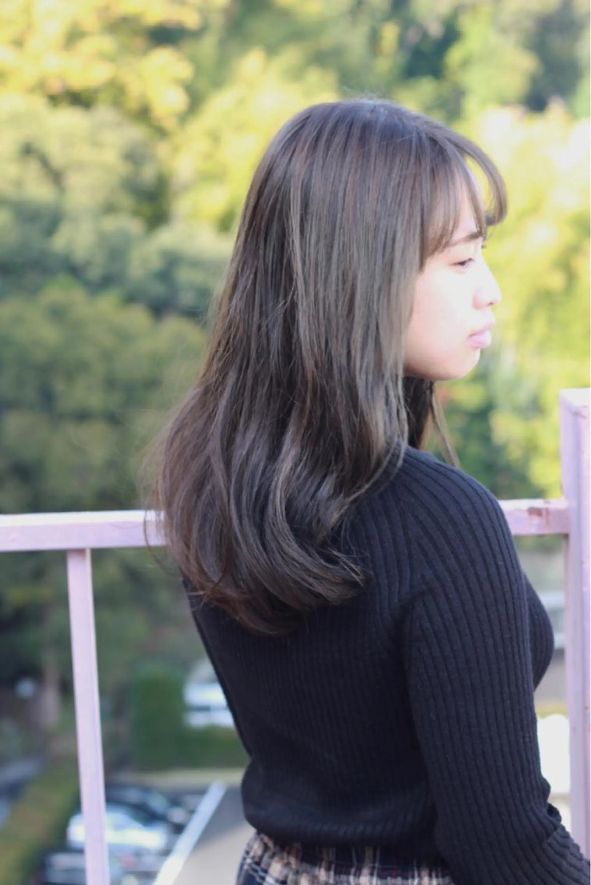 セミロング カラー パーマ セミロングパーマ アッシュ オリーブアッシュ デジタルパーマ カット パーマ Viage （ビアージュ）のヘアスタイル