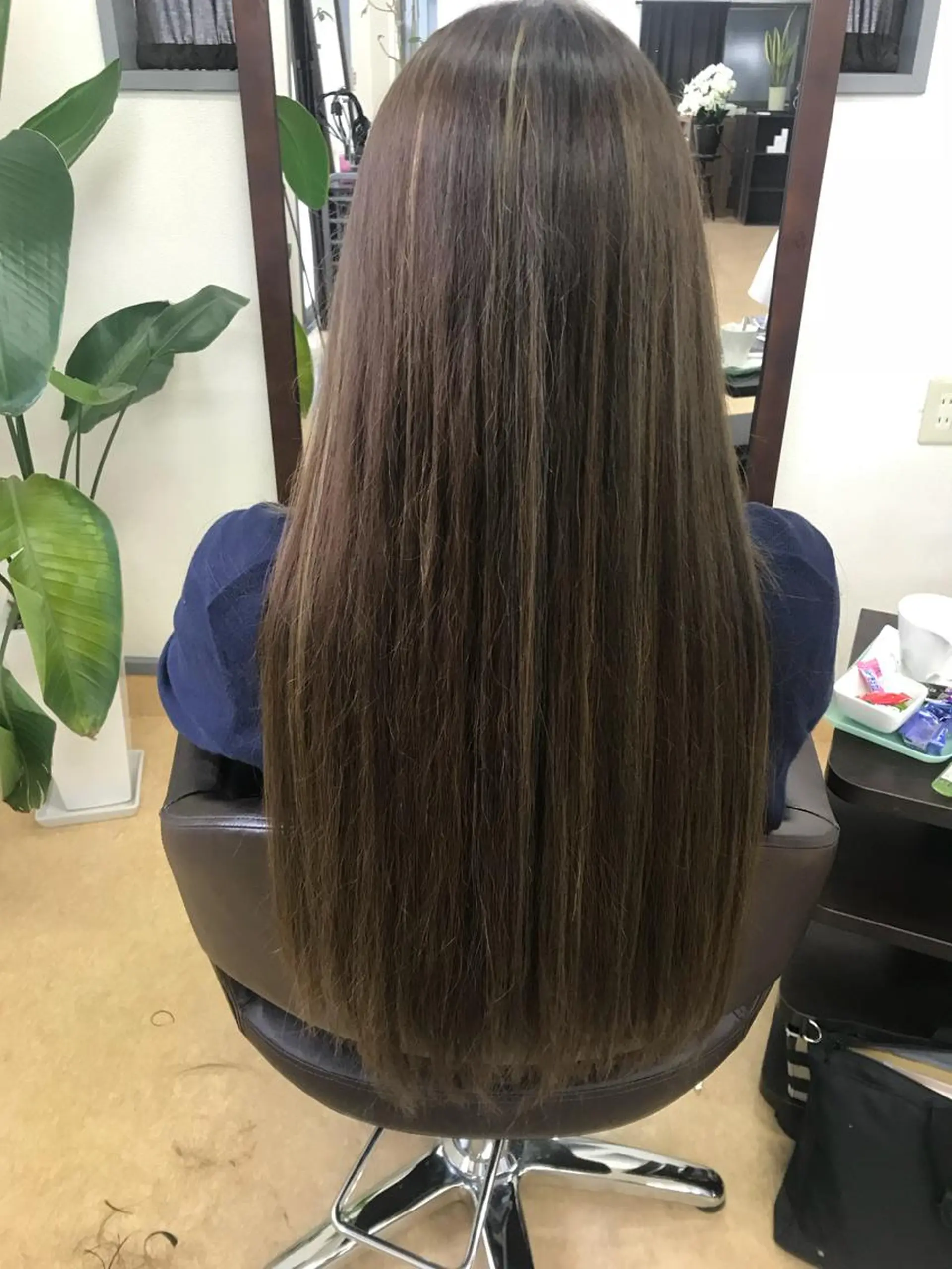 ロング ハイライト 遠藤 寛明のヘアスタイル