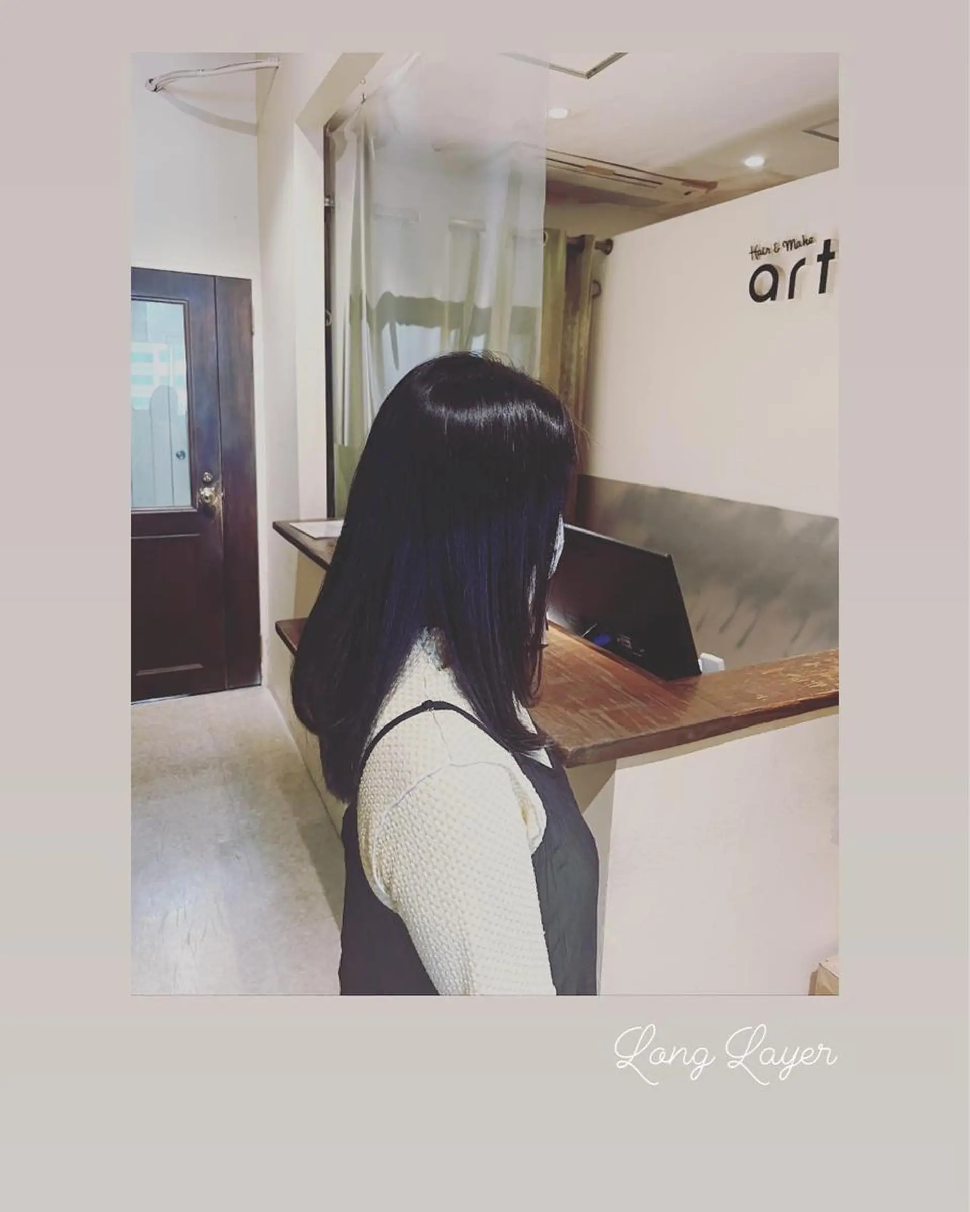 ロング レイヤーカット ヘアカラー トリートメント ハイライト/インナー /ブリーチ/レイヤーのヘアスタイル